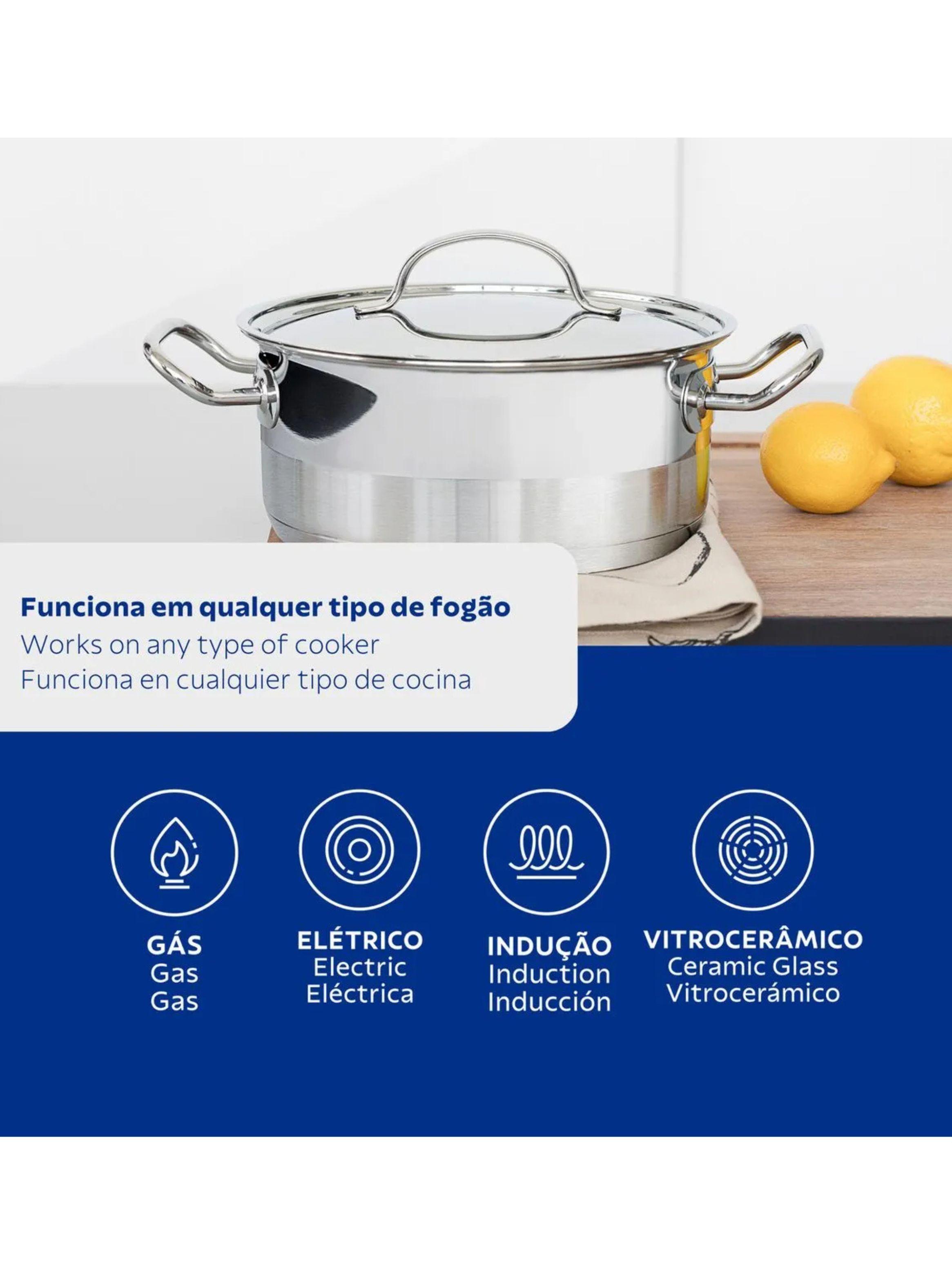 Cacerola de Acero Inox 24 cm 4 7 L Tramontina Profesional-3