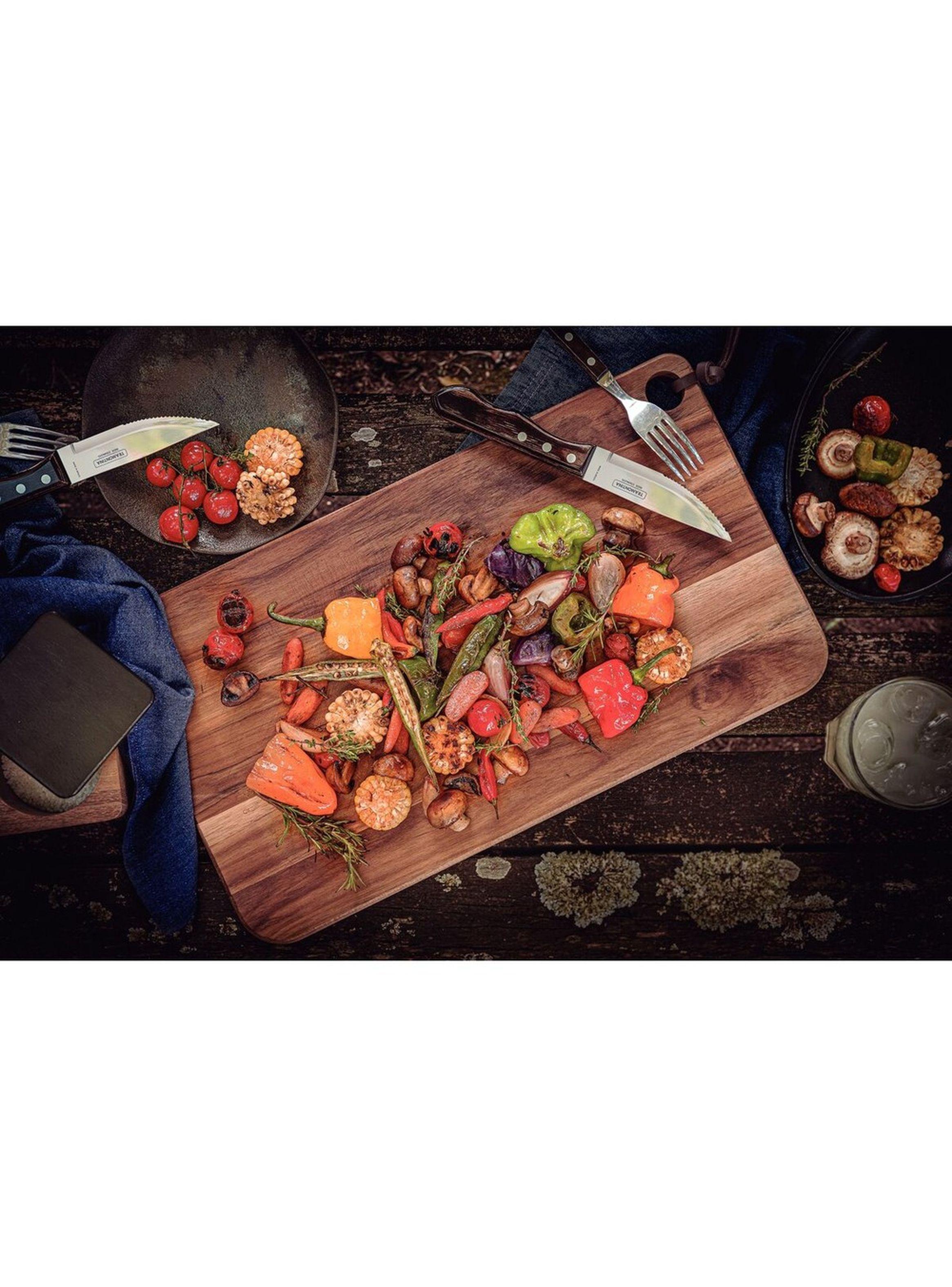 Juego de Cubiertos para Asado Jumbo Tramontina de Acero Inoxidable con Mango Casta o Polywood 12 pi-4