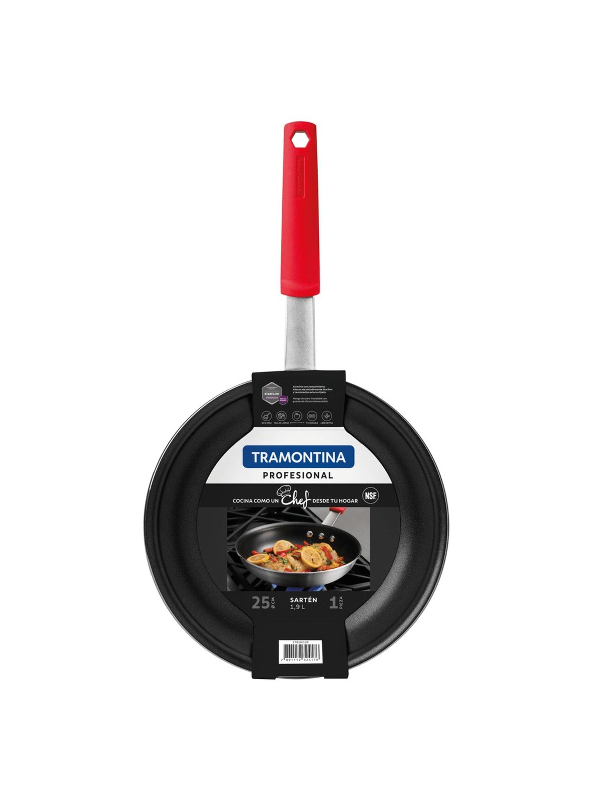 Sarten Tramontina Aluminio Revestimiento Interno Starflon Externo Lijado 25cm 1L-1