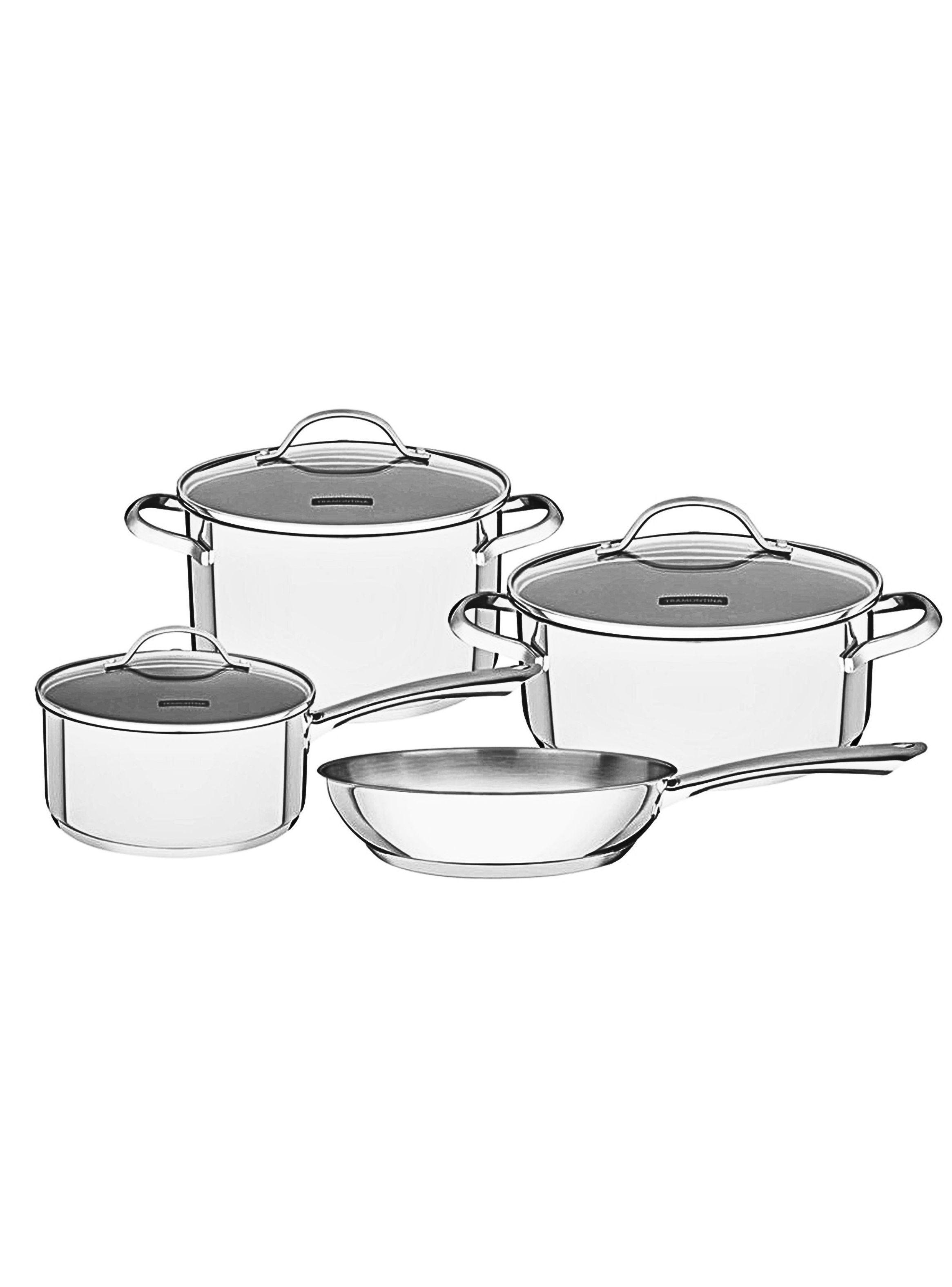 Bateria de Cocina en Acero Triple Fondo 4 Pza Tramontina Una-0