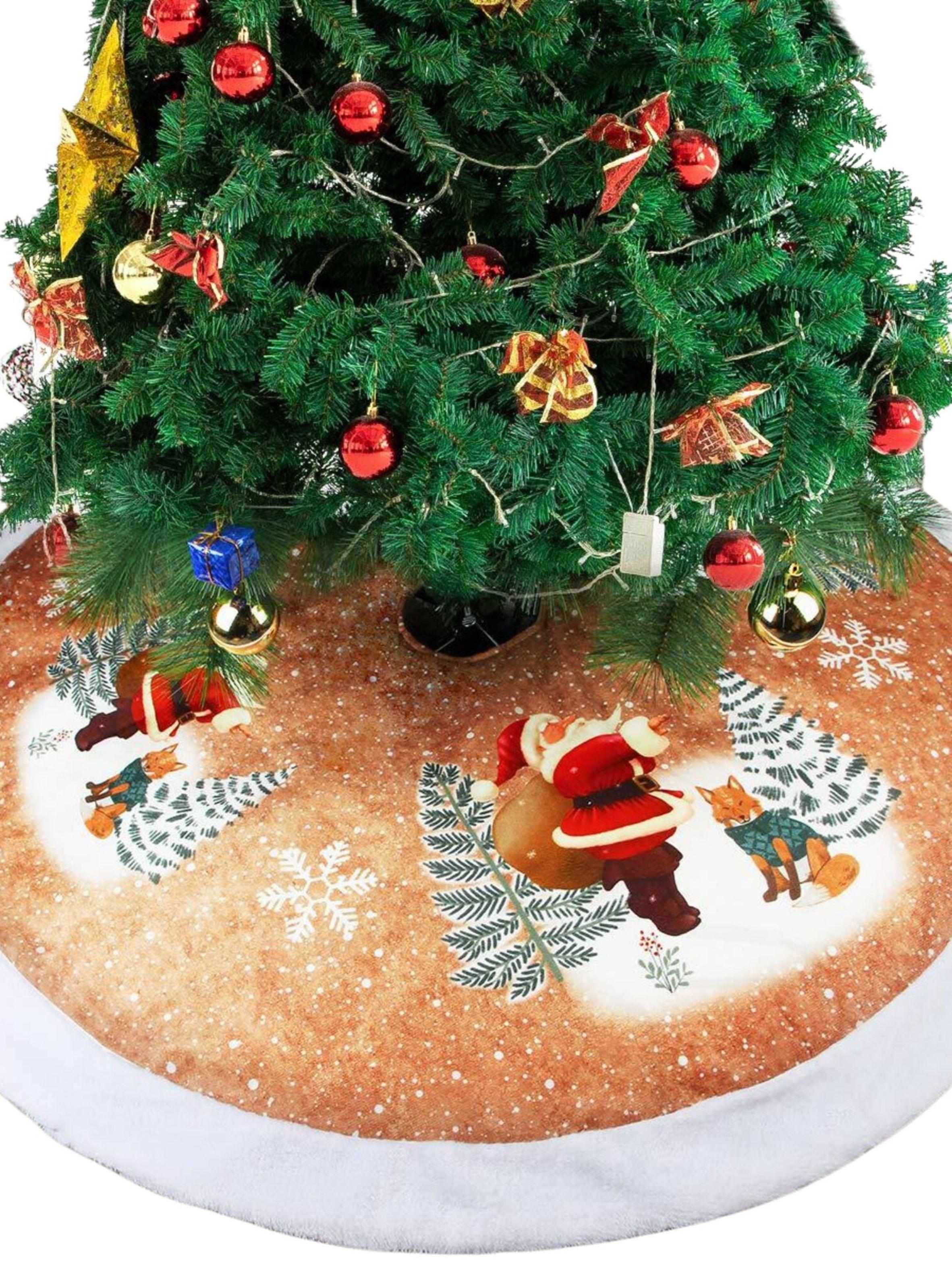 Faldón Navideño con Viejo Pascuero, Árbol y Zorro - Bohemik-0