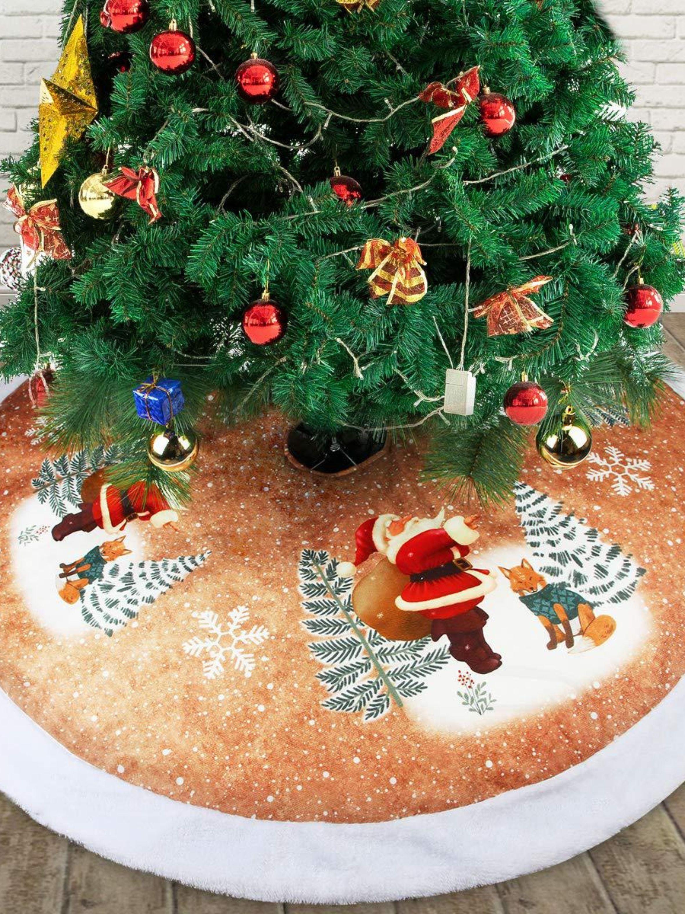 Faldón Navideño con Viejo Pascuero, Árbol y Zorro - Bohemik-2