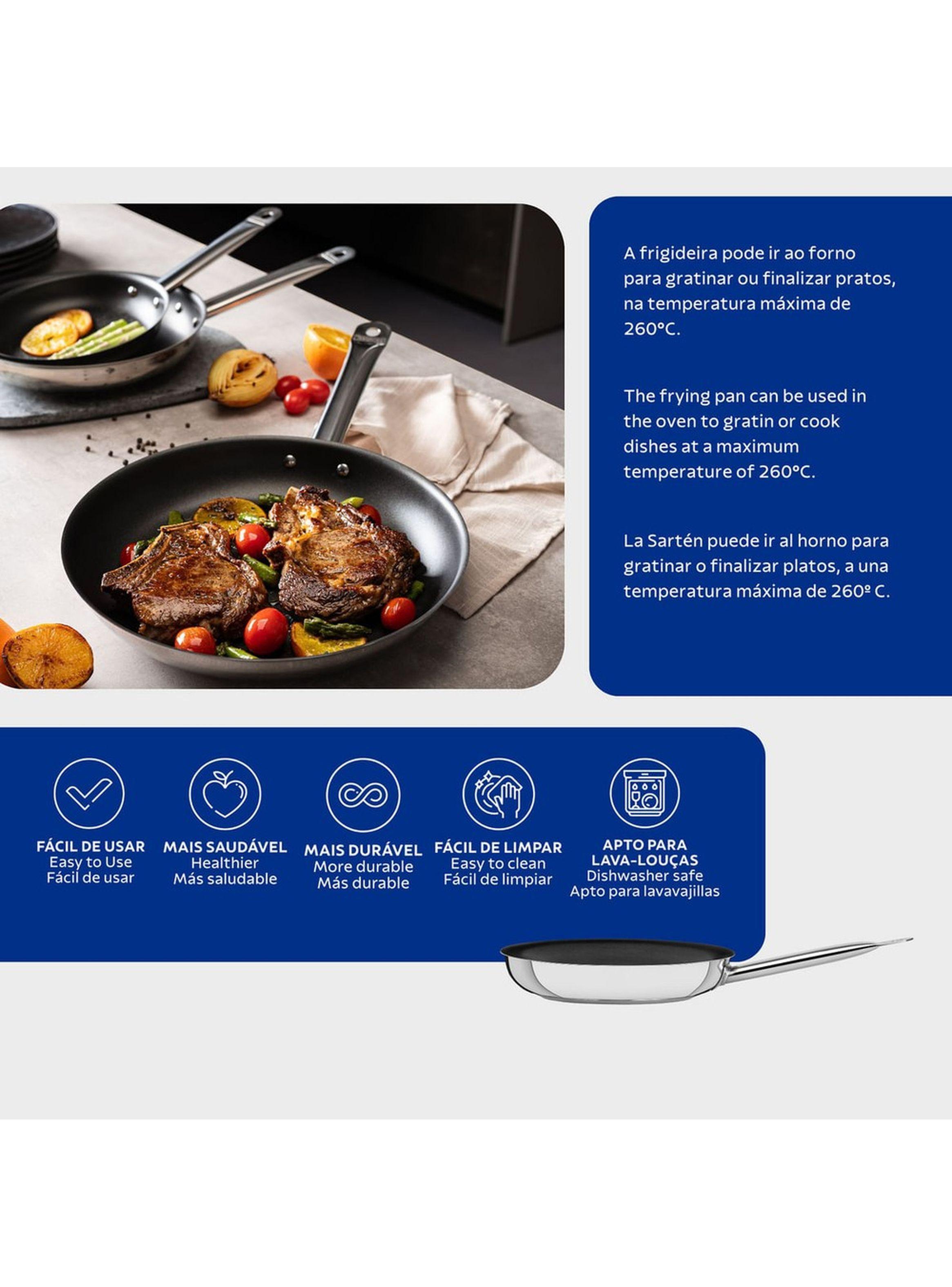 Sart n Acero con Antiadherente 20 cm Tramontina Professional-7