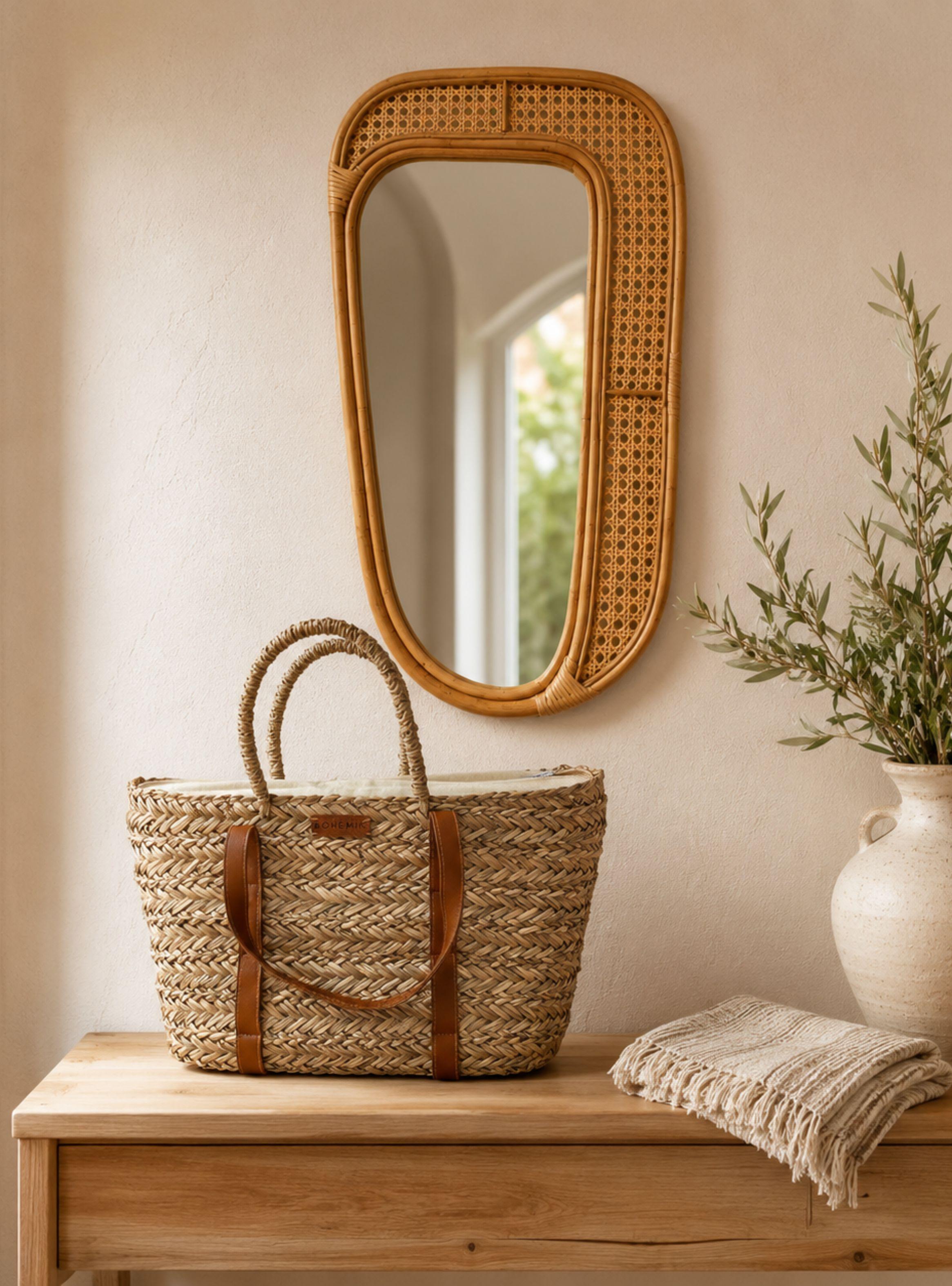 Bolso Boho Janina de Fibras Naturales Tejido a Mano BOHEMIK 40 cm x 26 cm-3