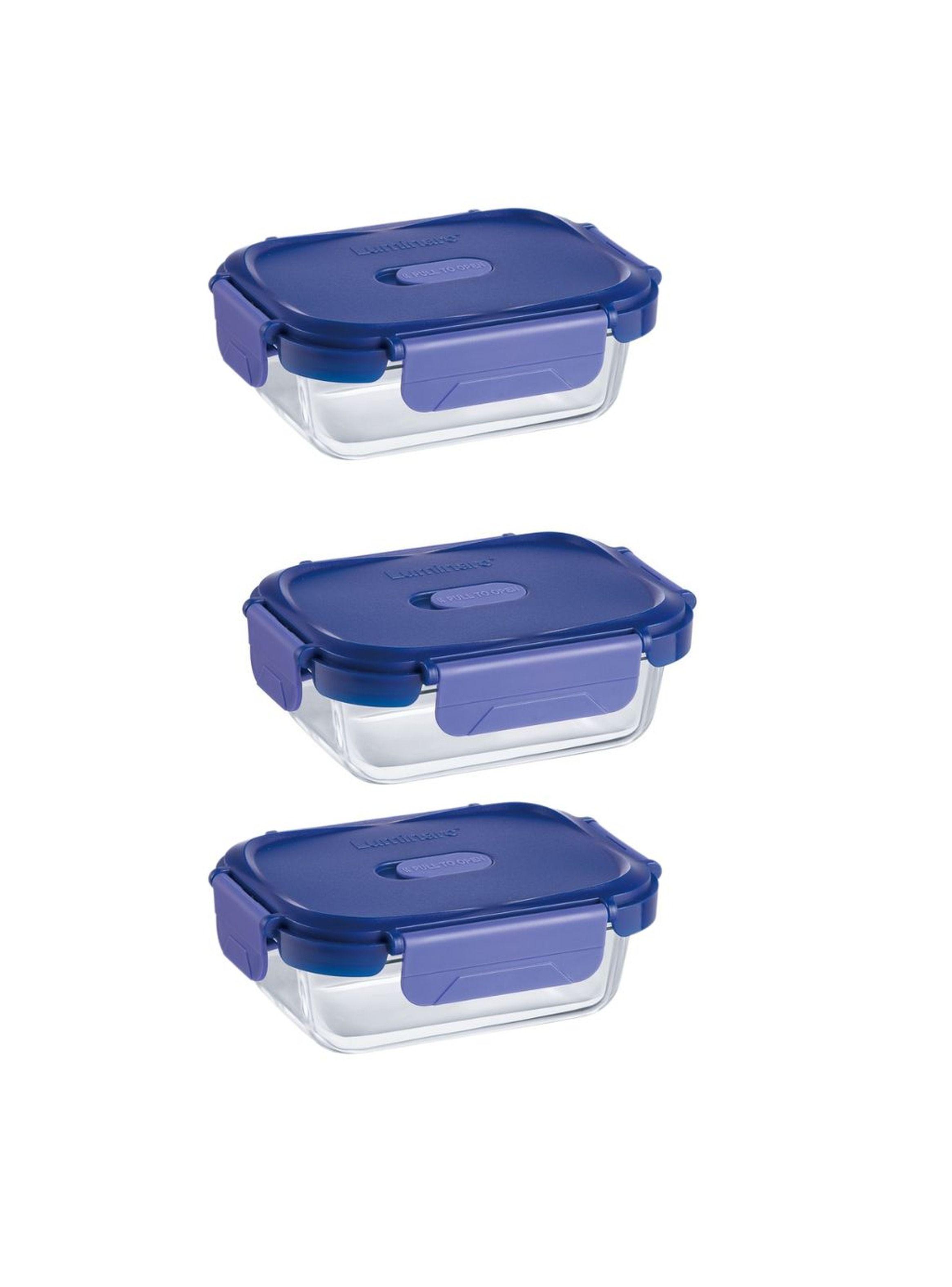 Pack de 3 Contenedores Herm tico de Vidrio Rectangular 370 ml-4