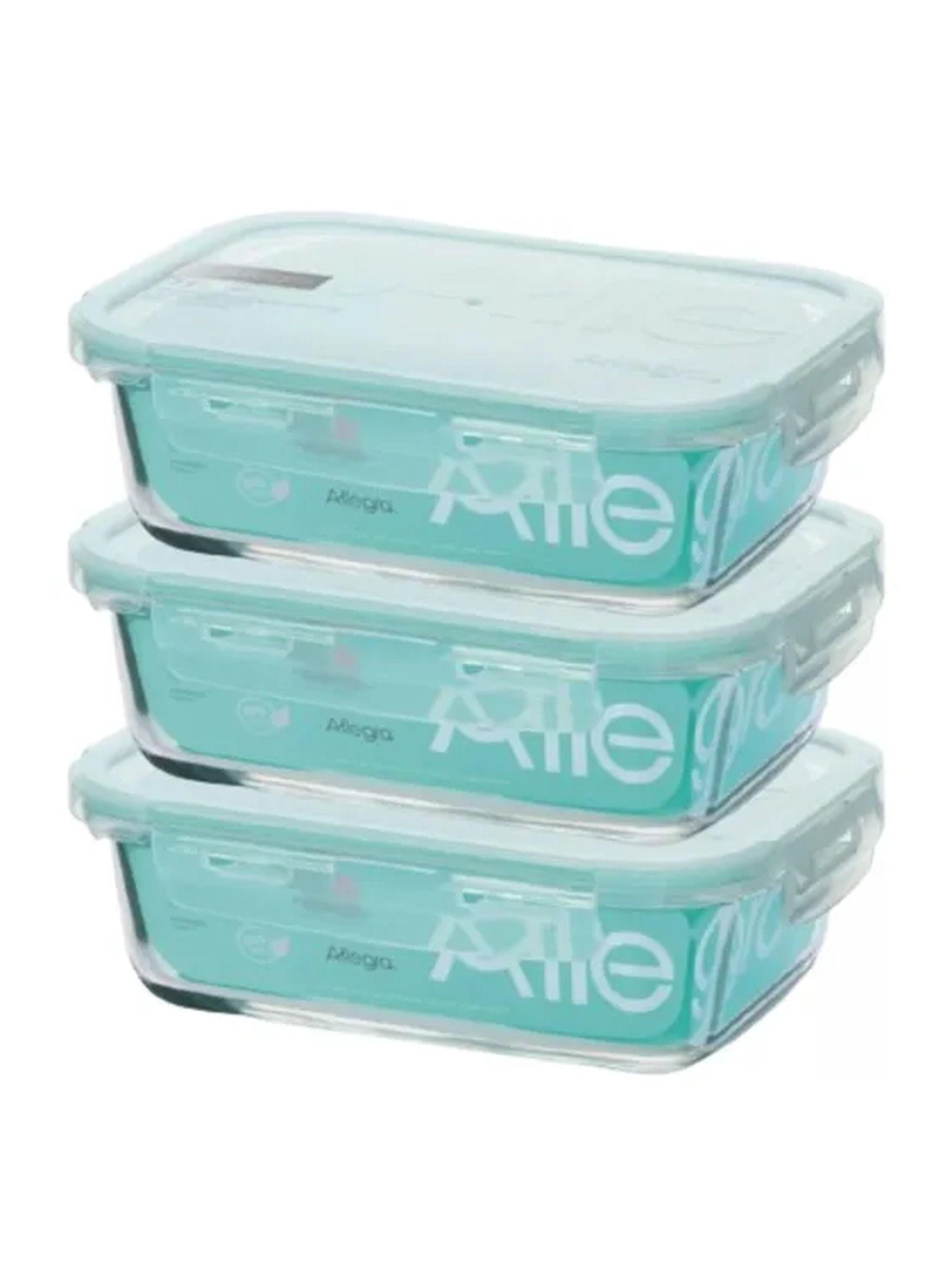 Pack de 3 Contenedores Herm tico Vidrio Rectangular De 1 5 Litros Allegra-0