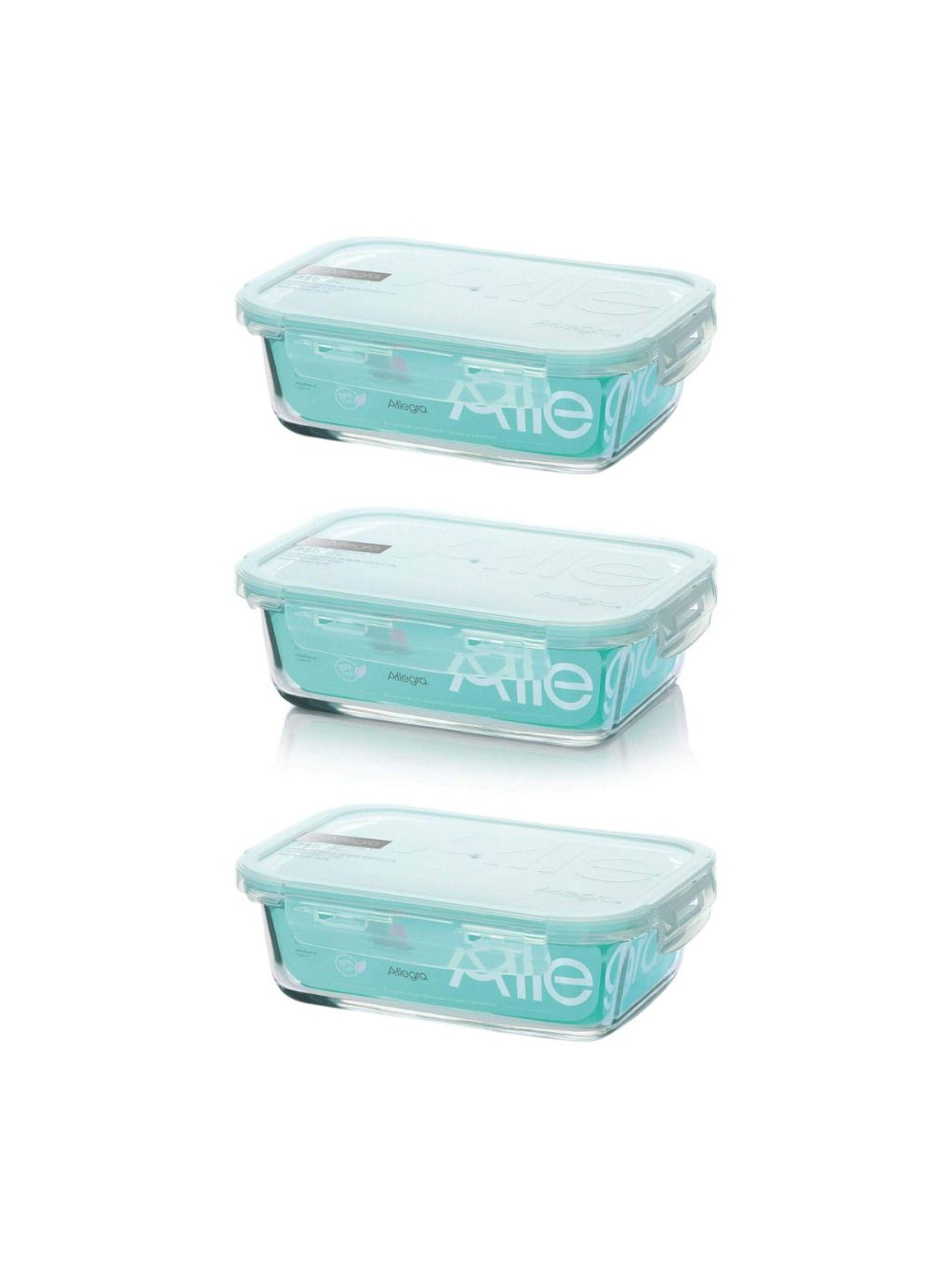 Pack de 3 Contenedores Herm tico Vidrio Rectangular De 1 5 Litros Allegra-2