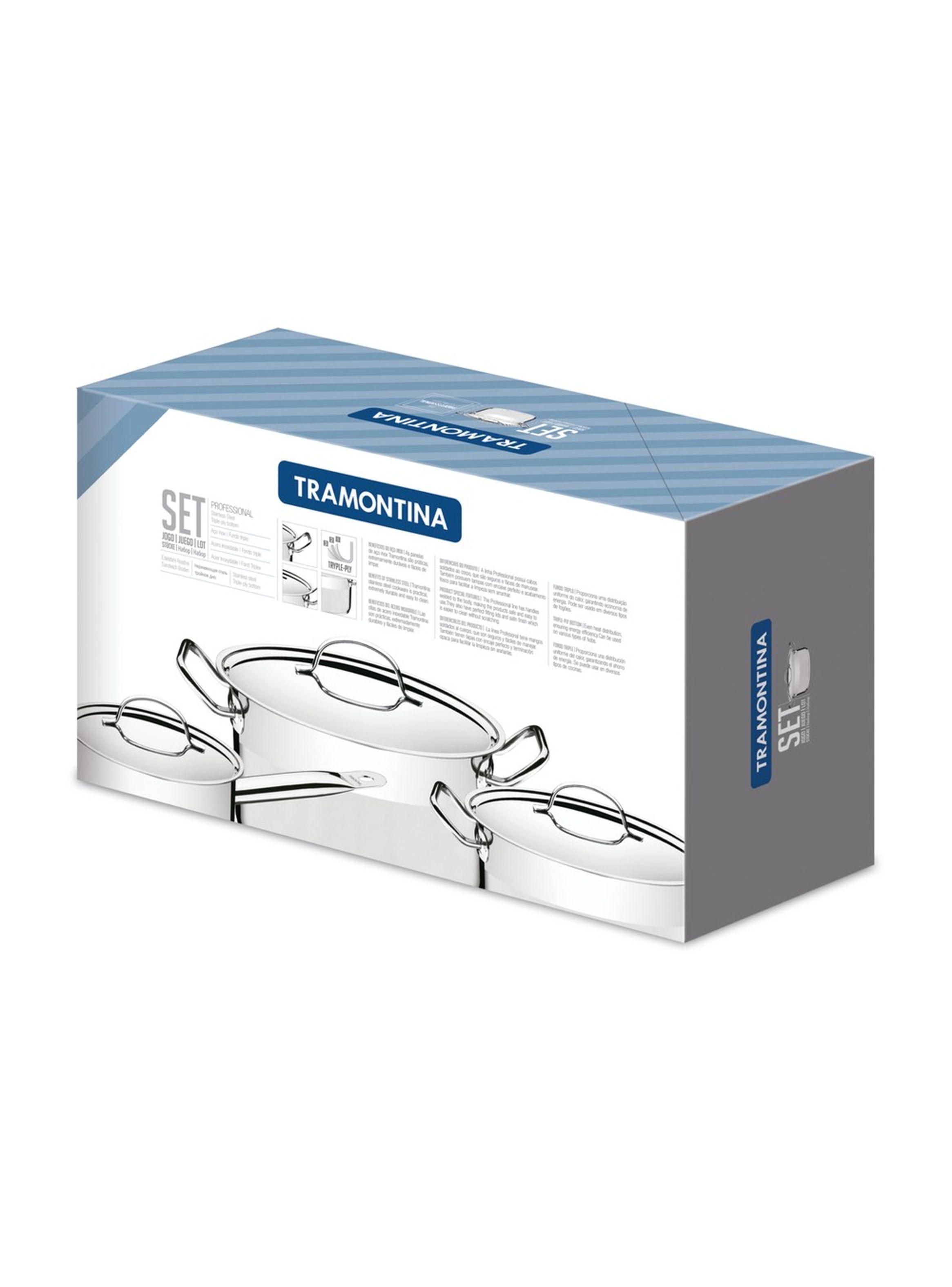 Bateria de Cocina en Acero 4 Piezas Tramontina Professional-4