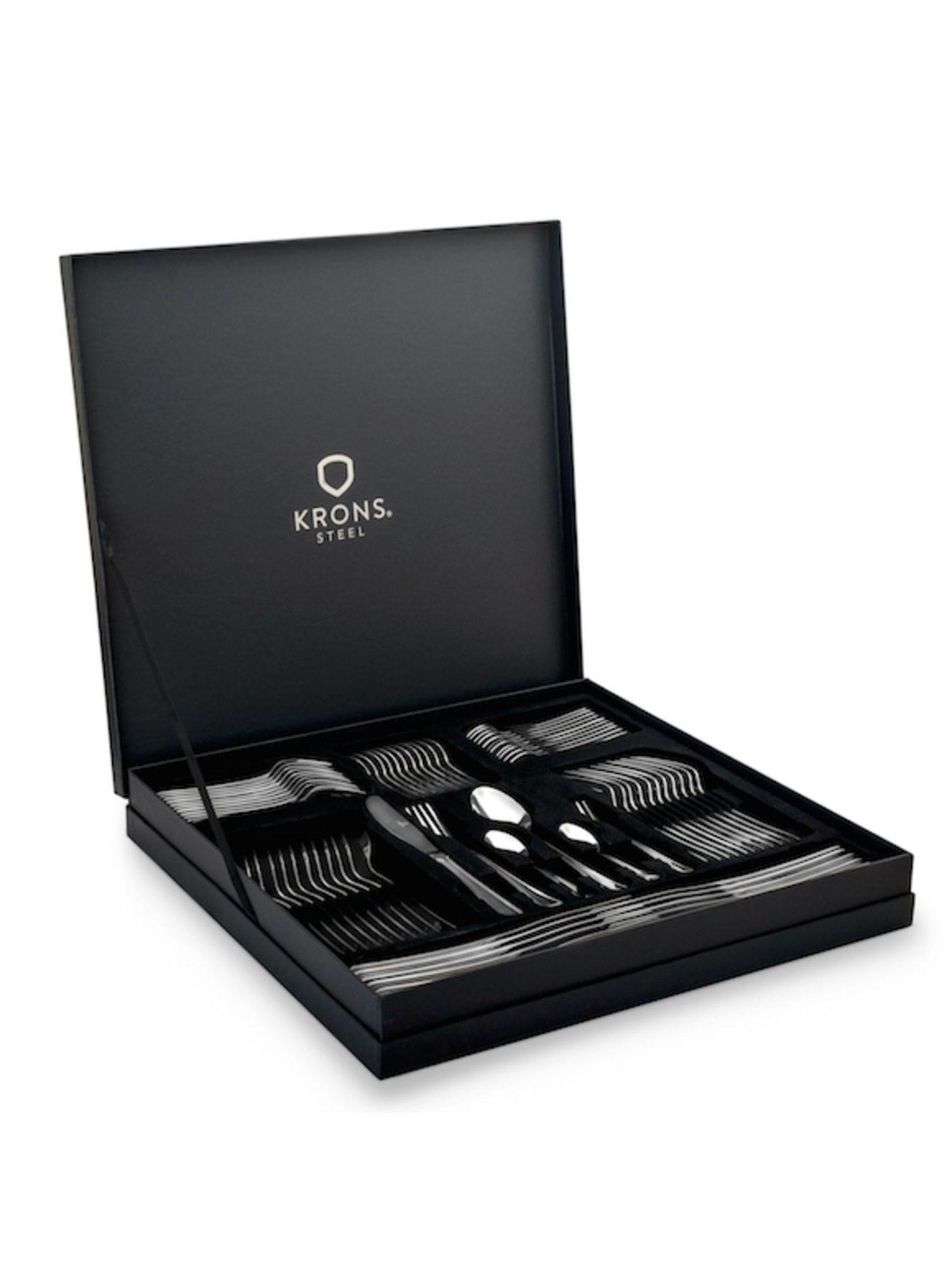 Set Mantel redondo 220 cm gris y Cuchiller a 72 piezas para 12 personas-6