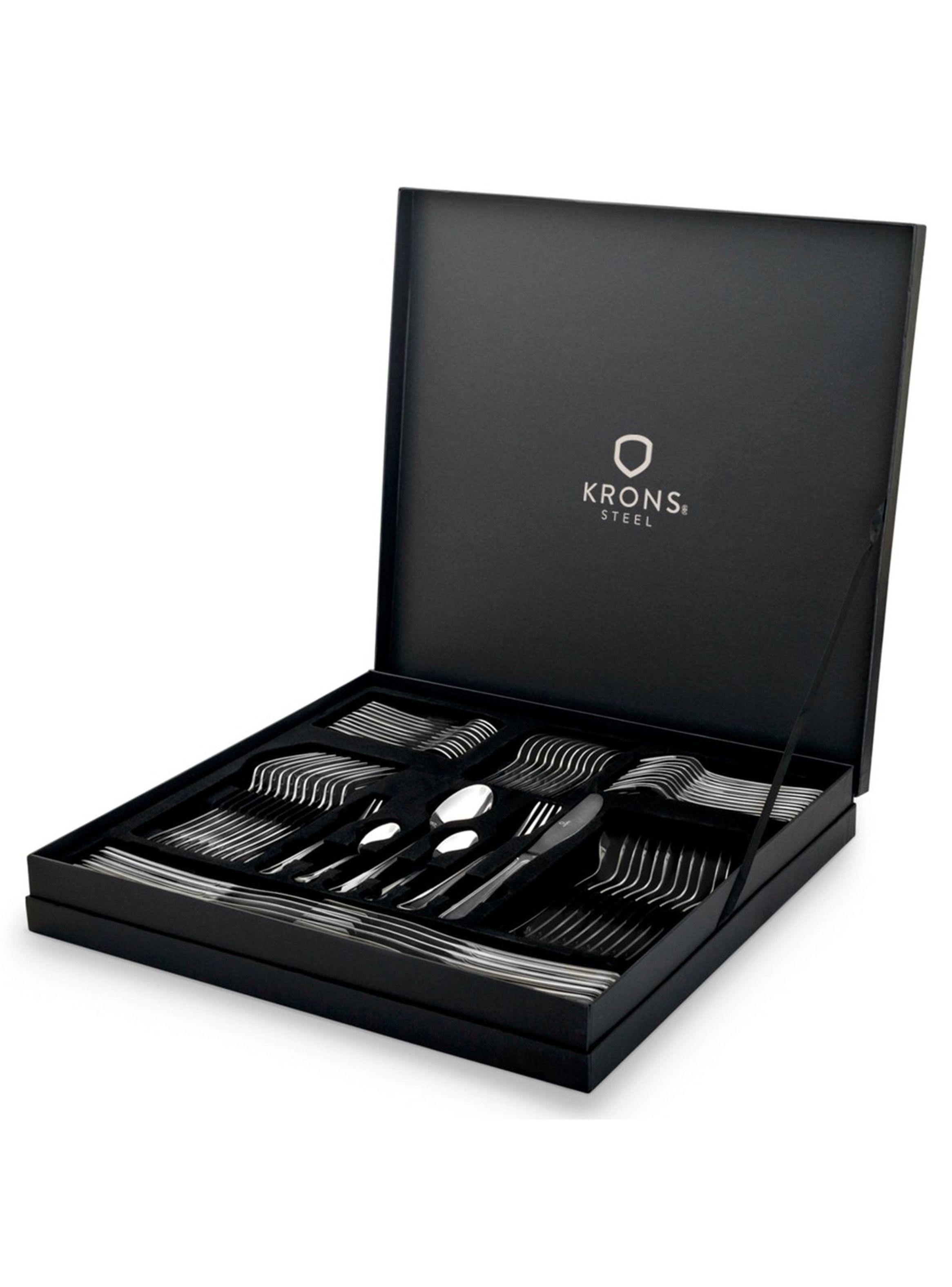 Set Mantel redondo 220 cm gris y Cuchiller a 72 piezas para 12 personas-8