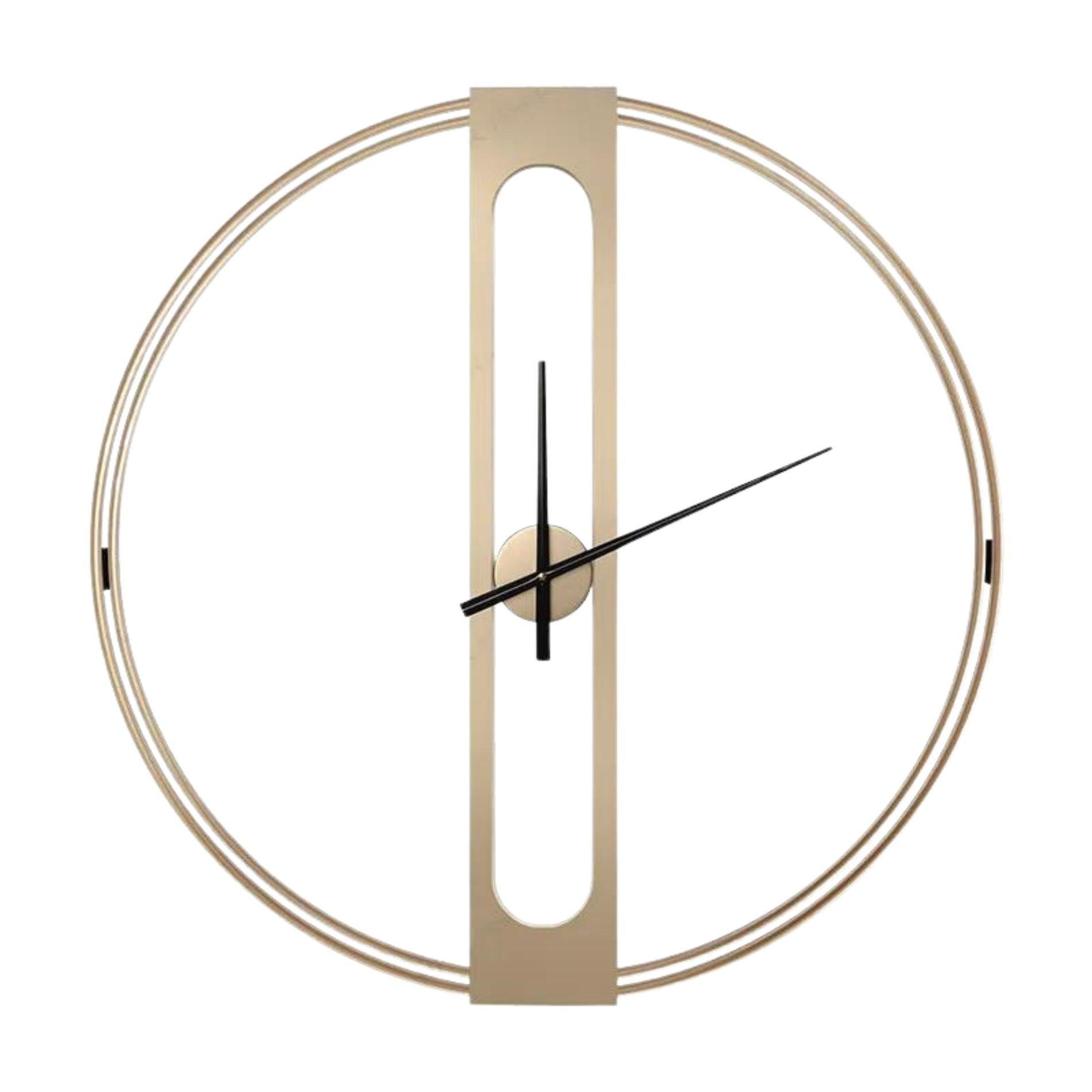Reloj Mural diseño Moderno Dorado-0