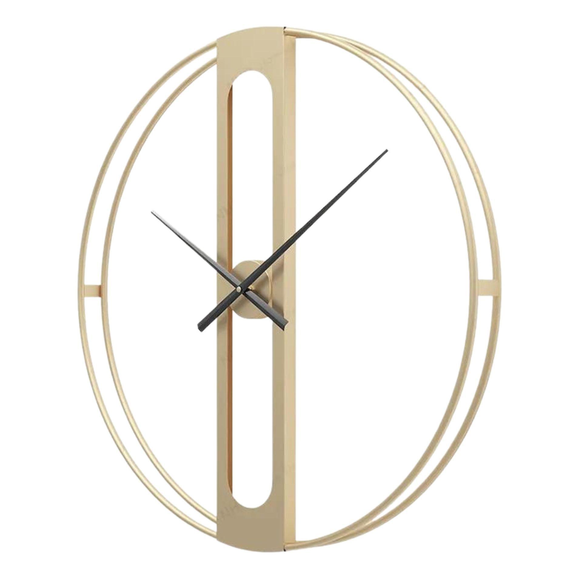 Reloj Mural diseño Moderno Dorado-1