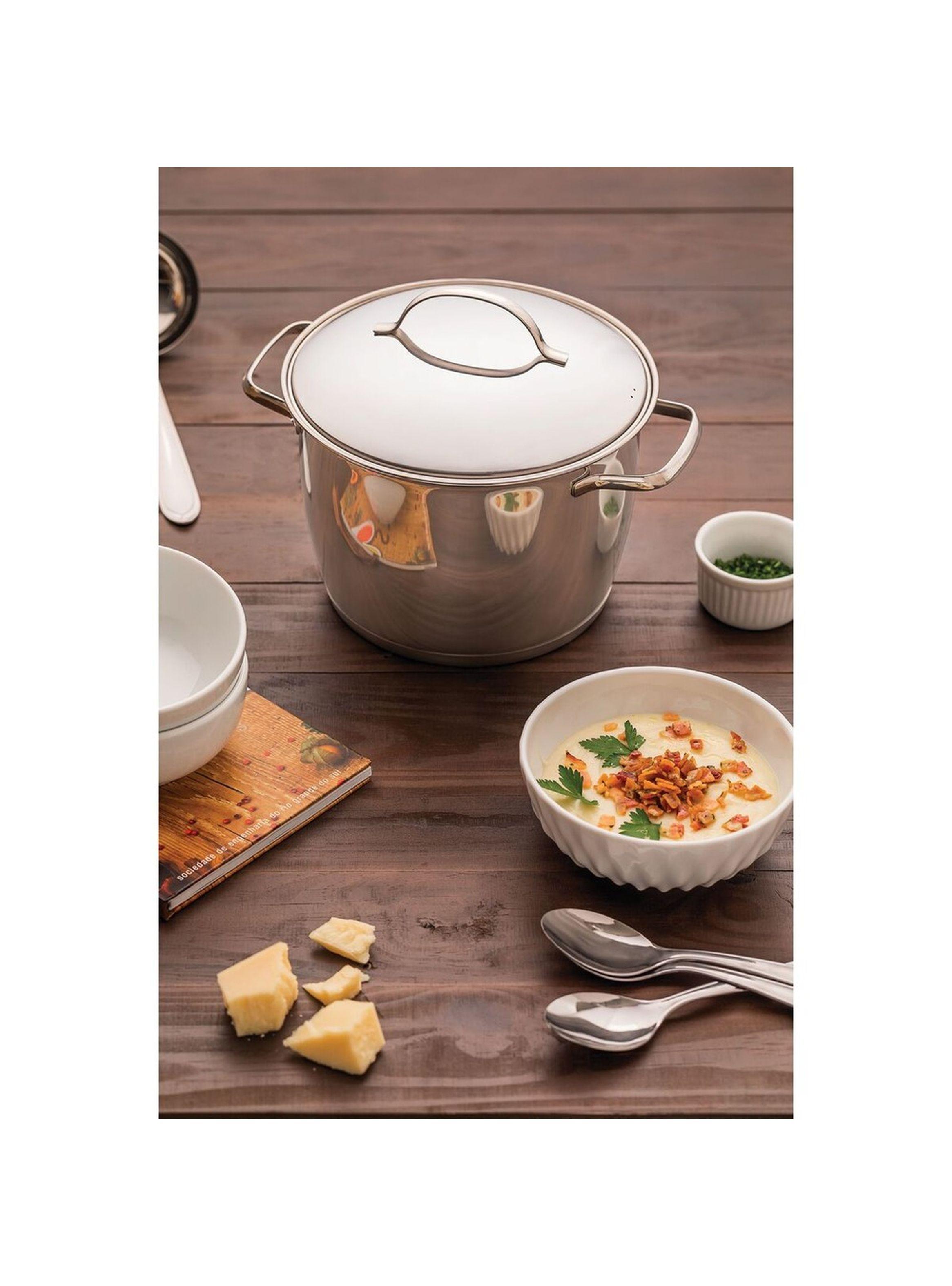 Olla Alta de Acero Triple Fondo 24cm 7 5L Tramontina Allegra-2