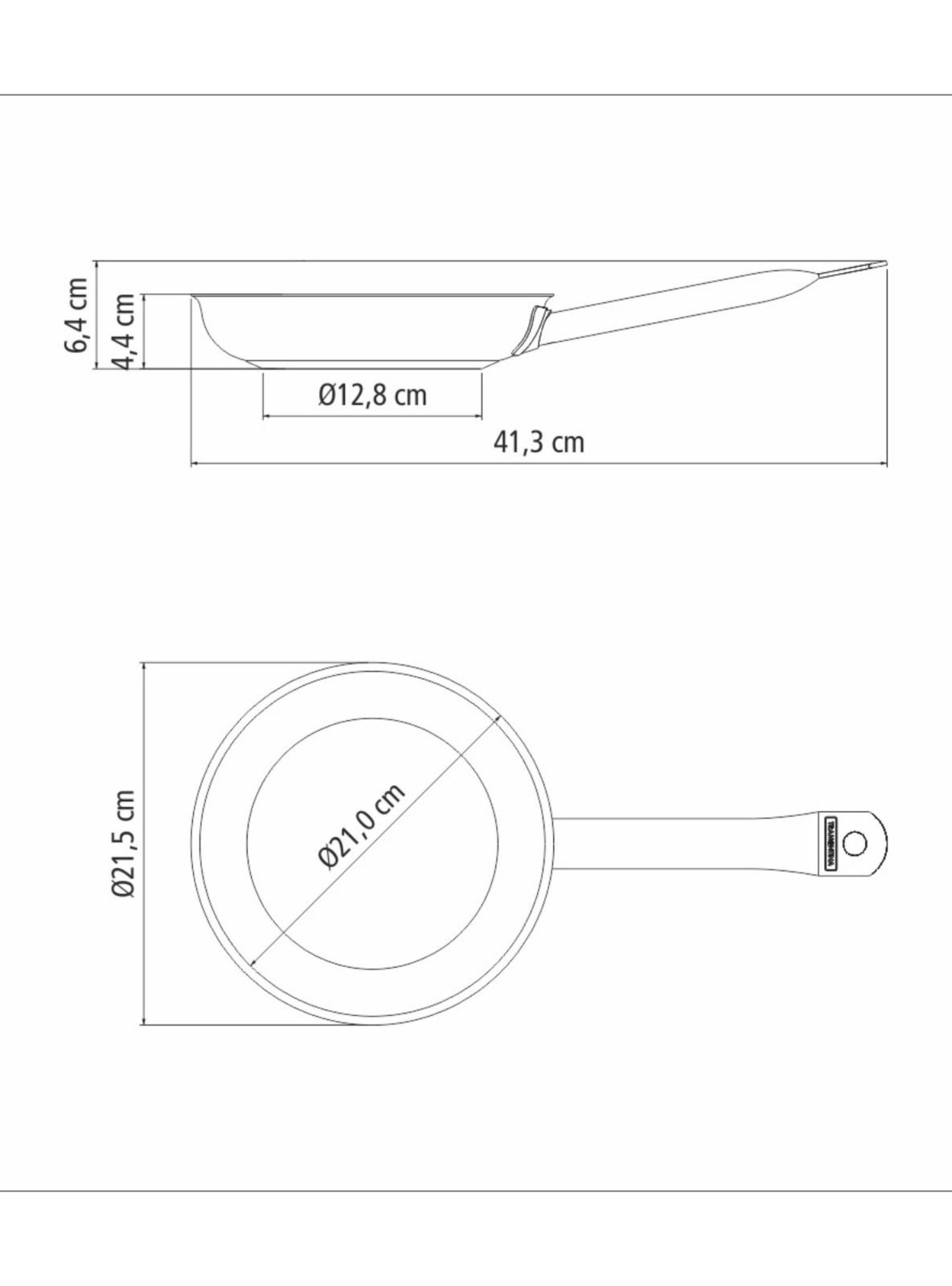 Sart n Tramontina Professional raso de acero inoxidable fondo triple con mango 20 cm 1 1 L-7