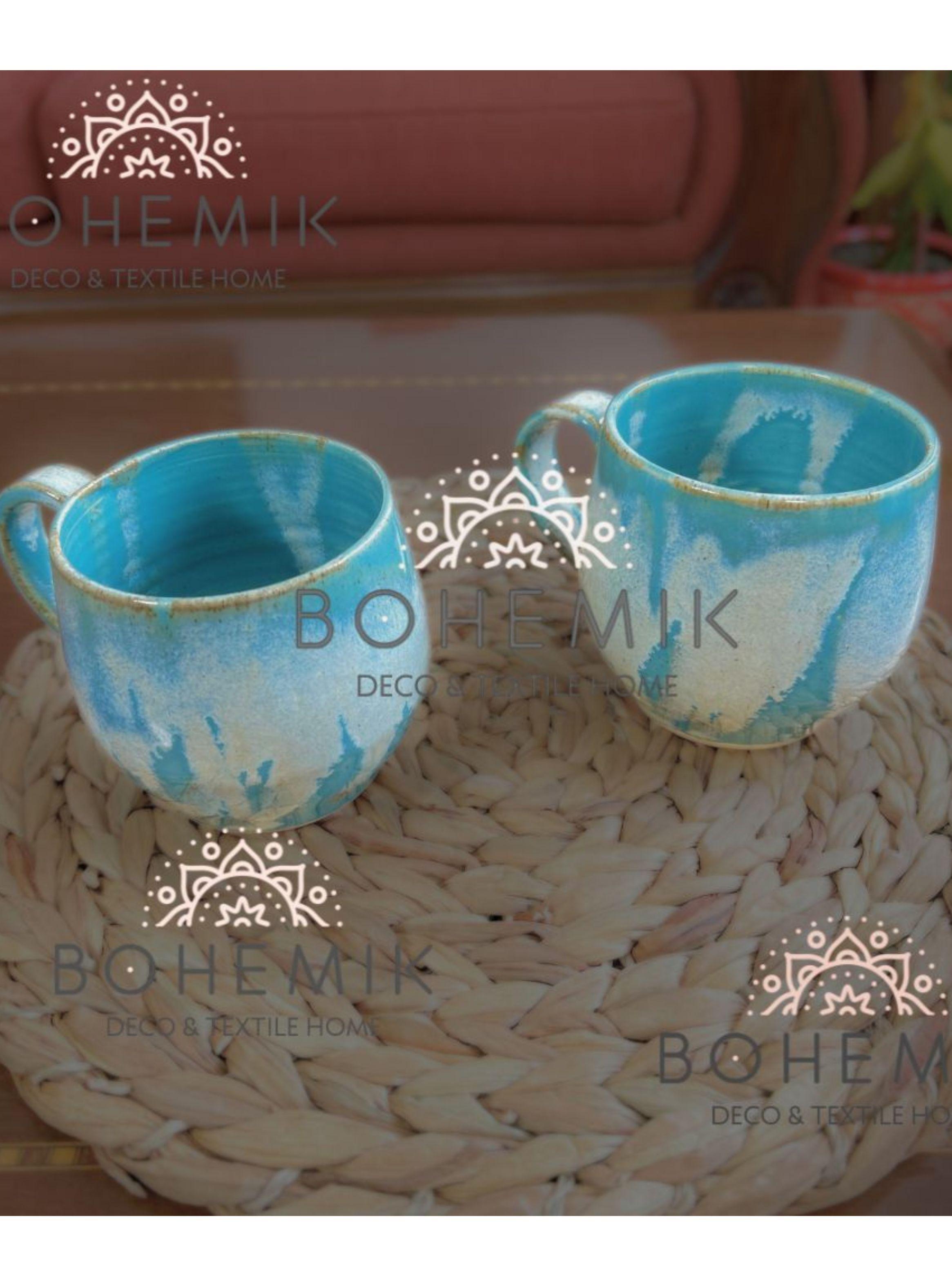Set 2 Mug color Esmeralda Cerámica Gres-2