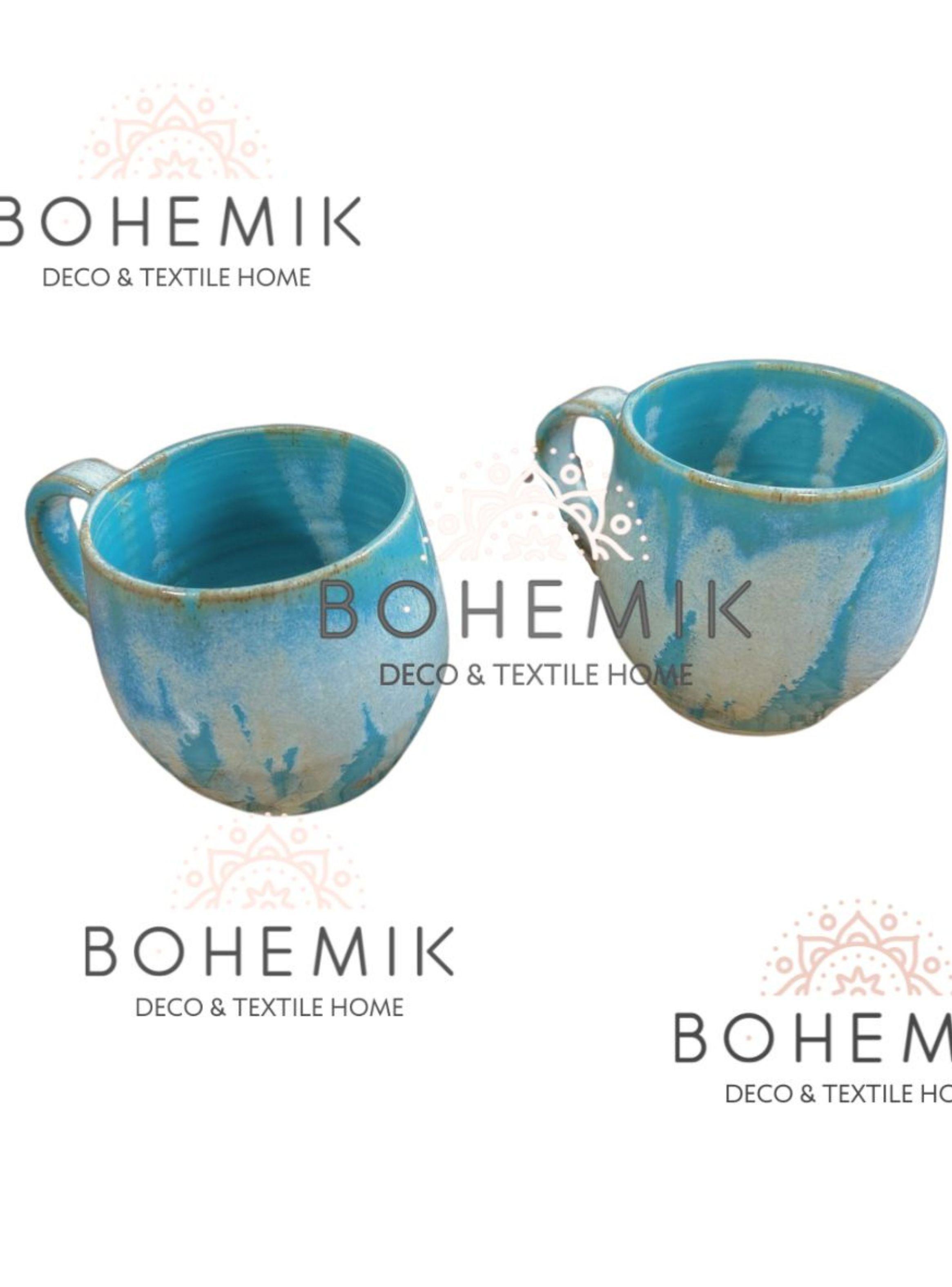 Set 2 Mug color Esmeralda Cerámica Gres-3