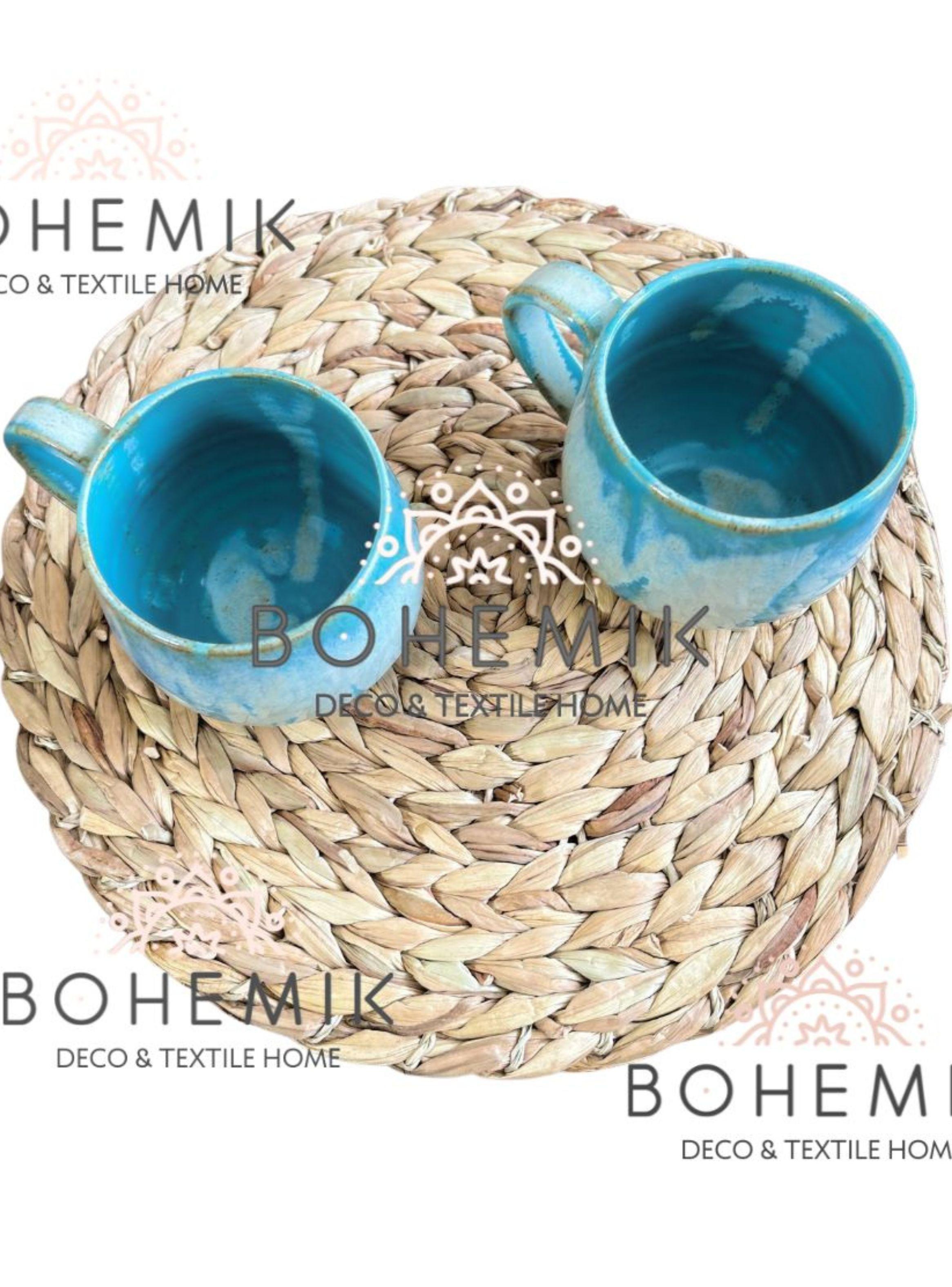 Set 2 Mug color Esmeralda Cerámica Gres-5
