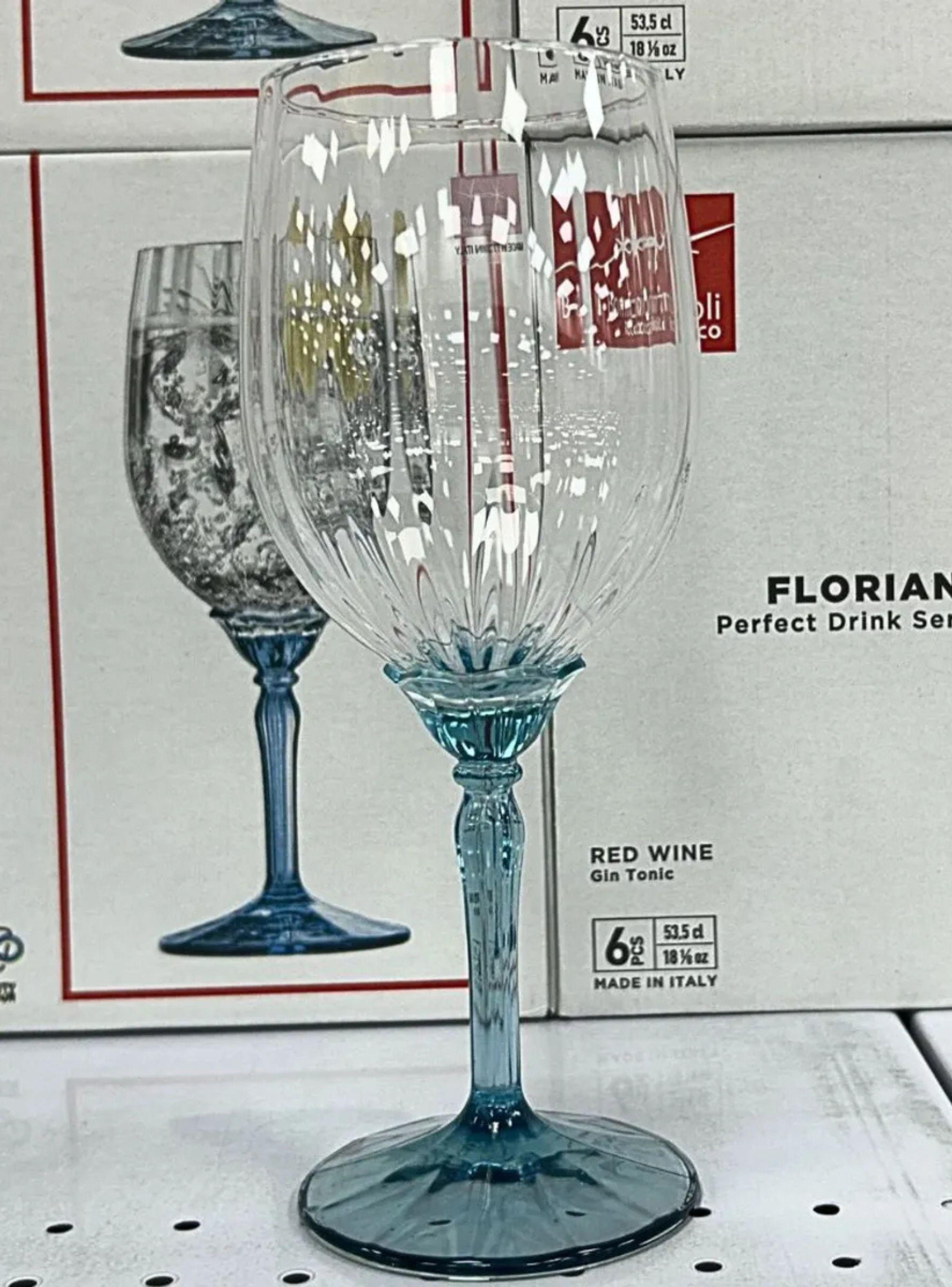 Set de 6 Copas de vino tinto florian azul-2