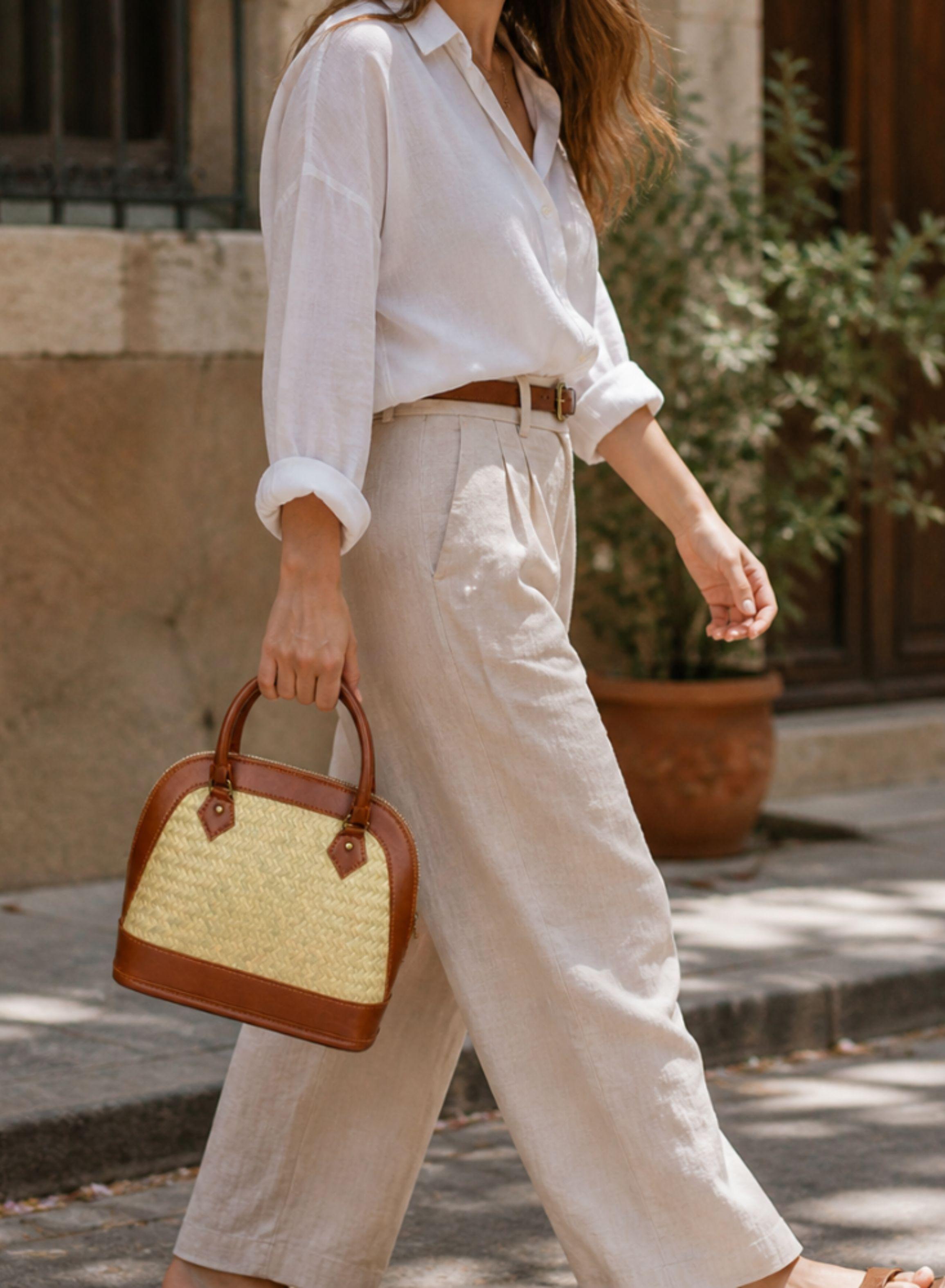 Cartera Jazmin de Bambu Tejido Vintage-3