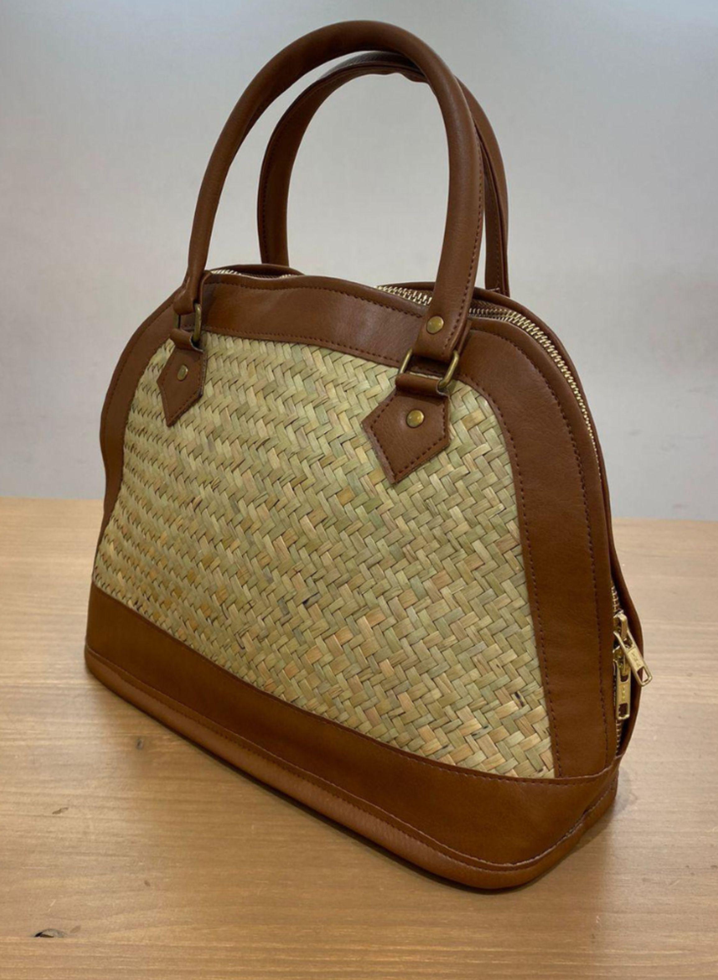 Cartera Jazmin de Bambu Tejido Vintage-4