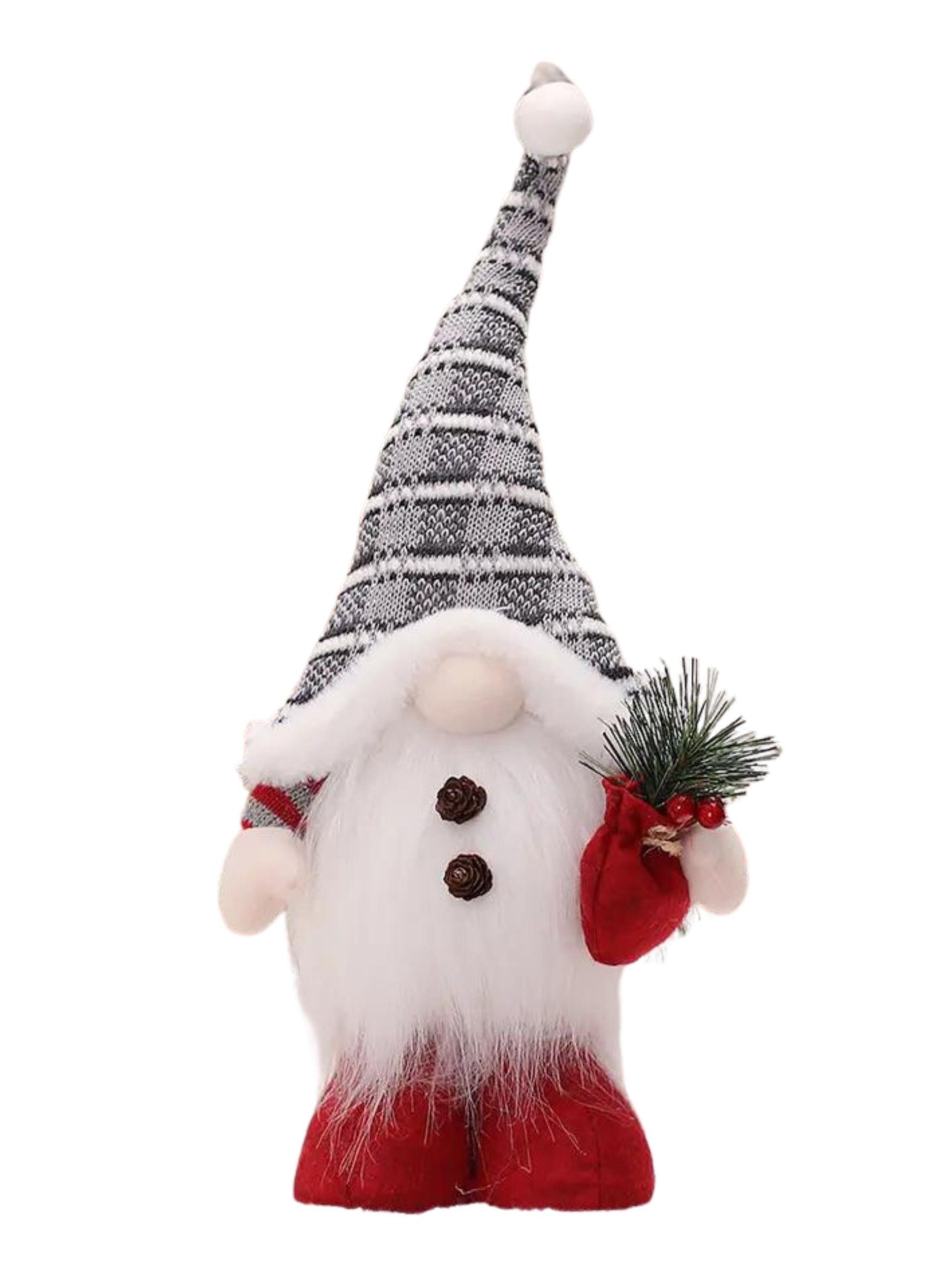 Pack 2 Duendes Luminosos Gorro Rojo piernas largas y Gorro Gris de Pie-1