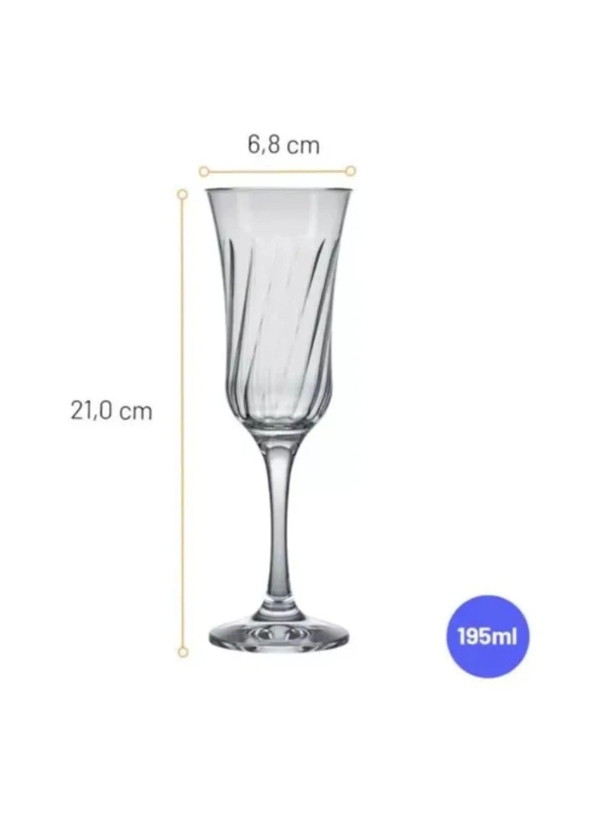 Set 6 Copas Flute Lirio 195cc-2
