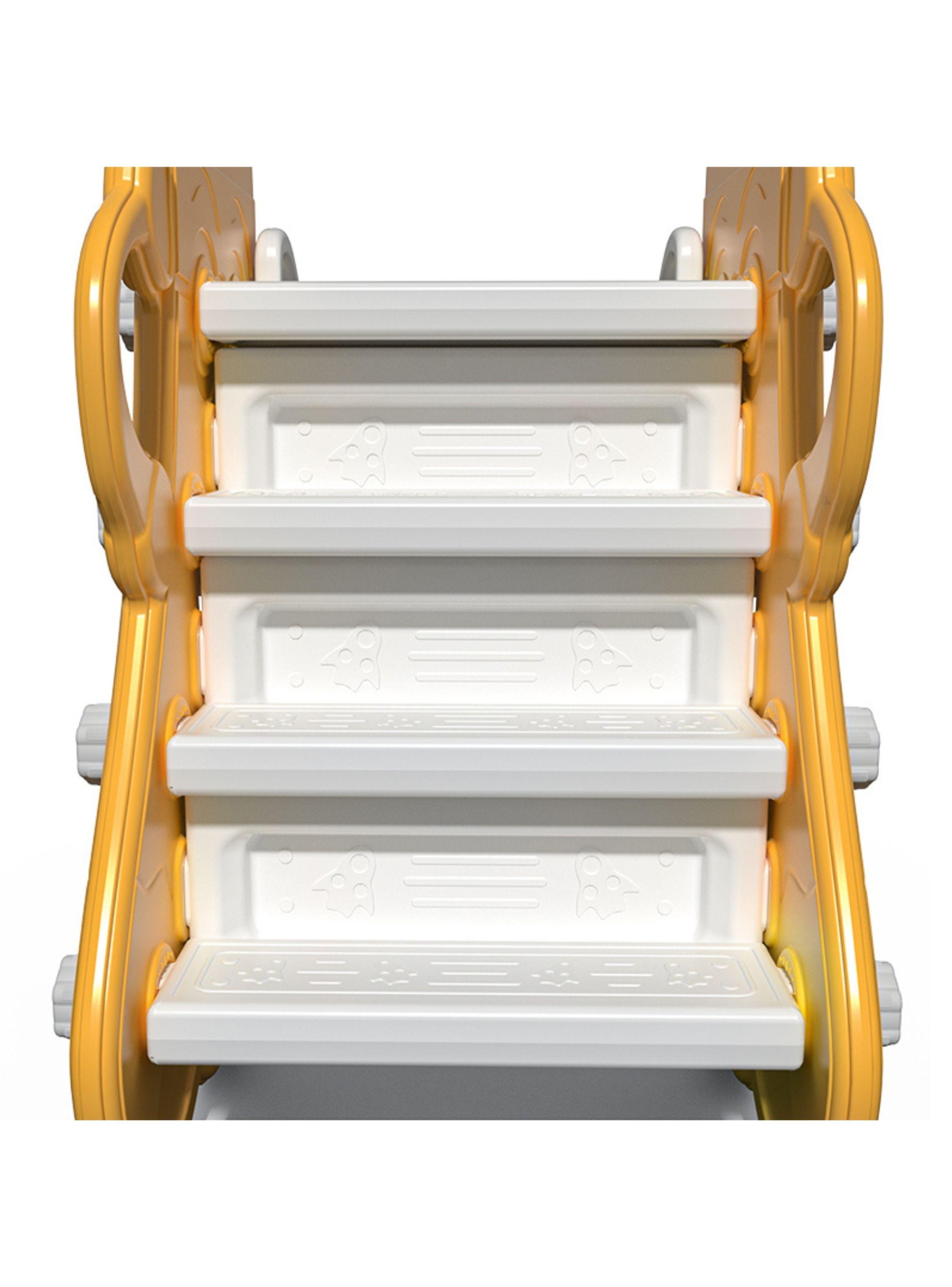 Resbalin Tobogan Con Aro Basket Y Pelota 175cm x 80cm Amarillo-3