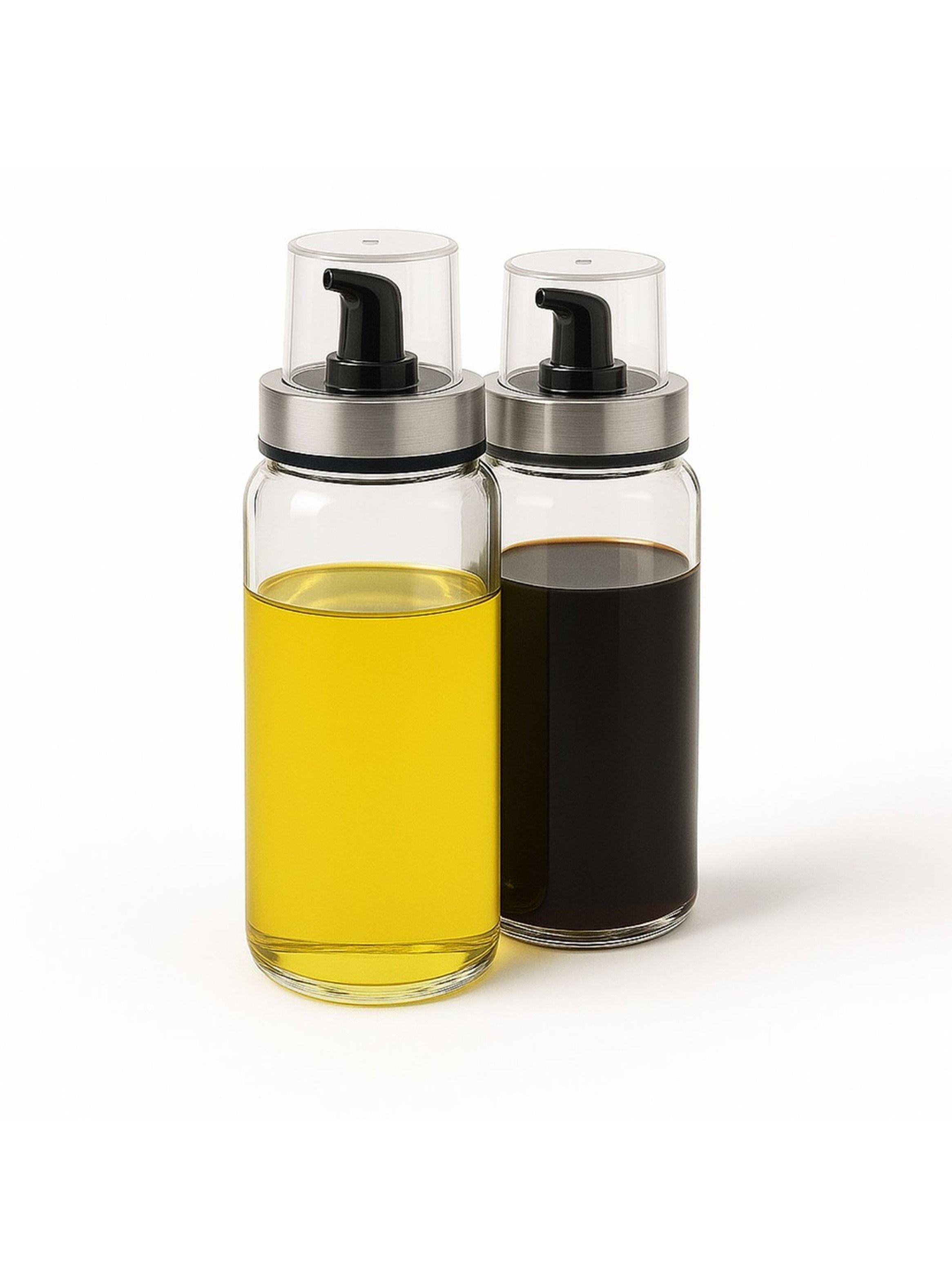 Set Alcuza Vidrio 2 Botellas aceite y vinagre 250ml Allegra-0