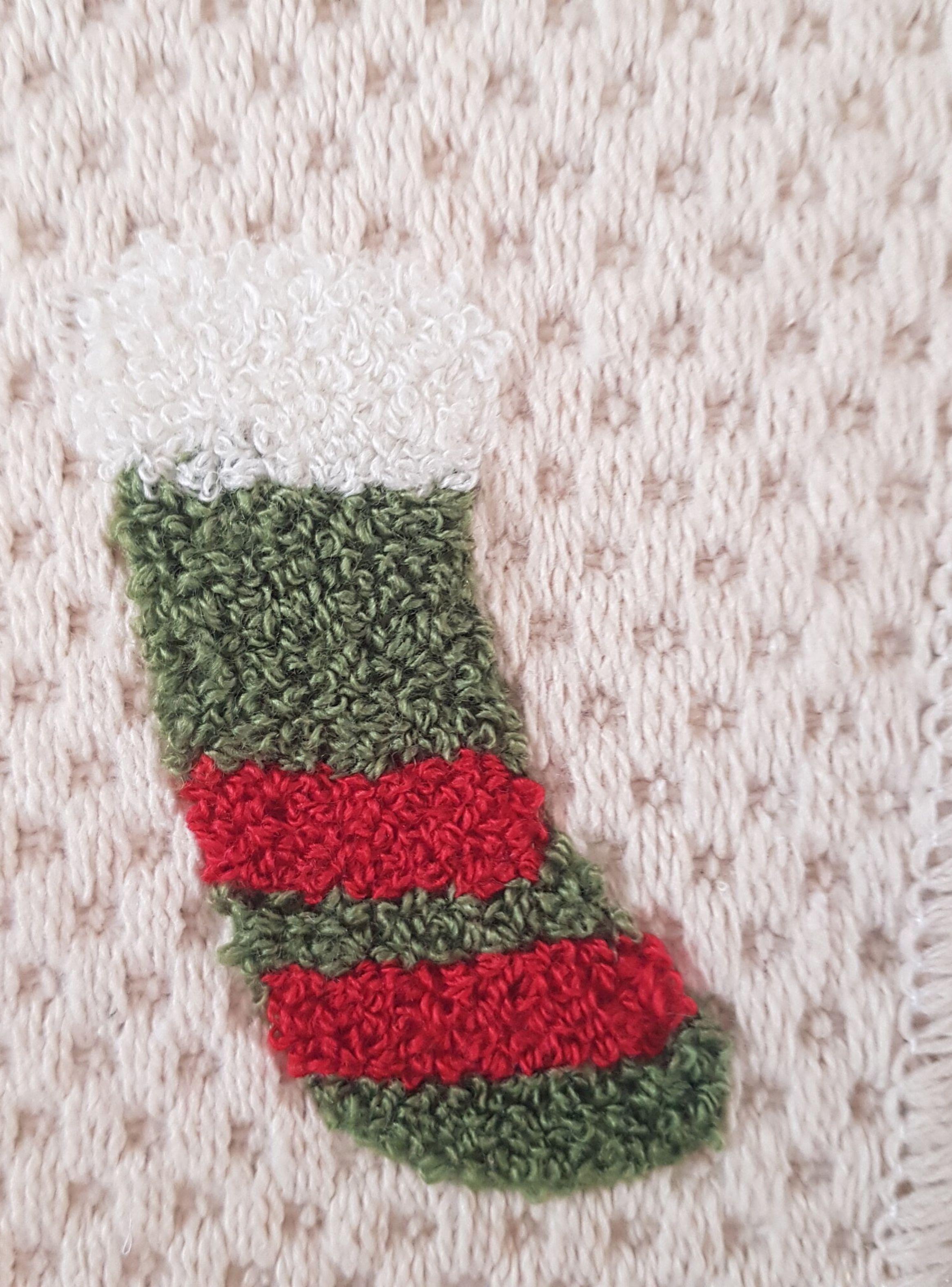 Tapiz Mural Boho Navideño Bordado de 60 cm x 40 cm-4