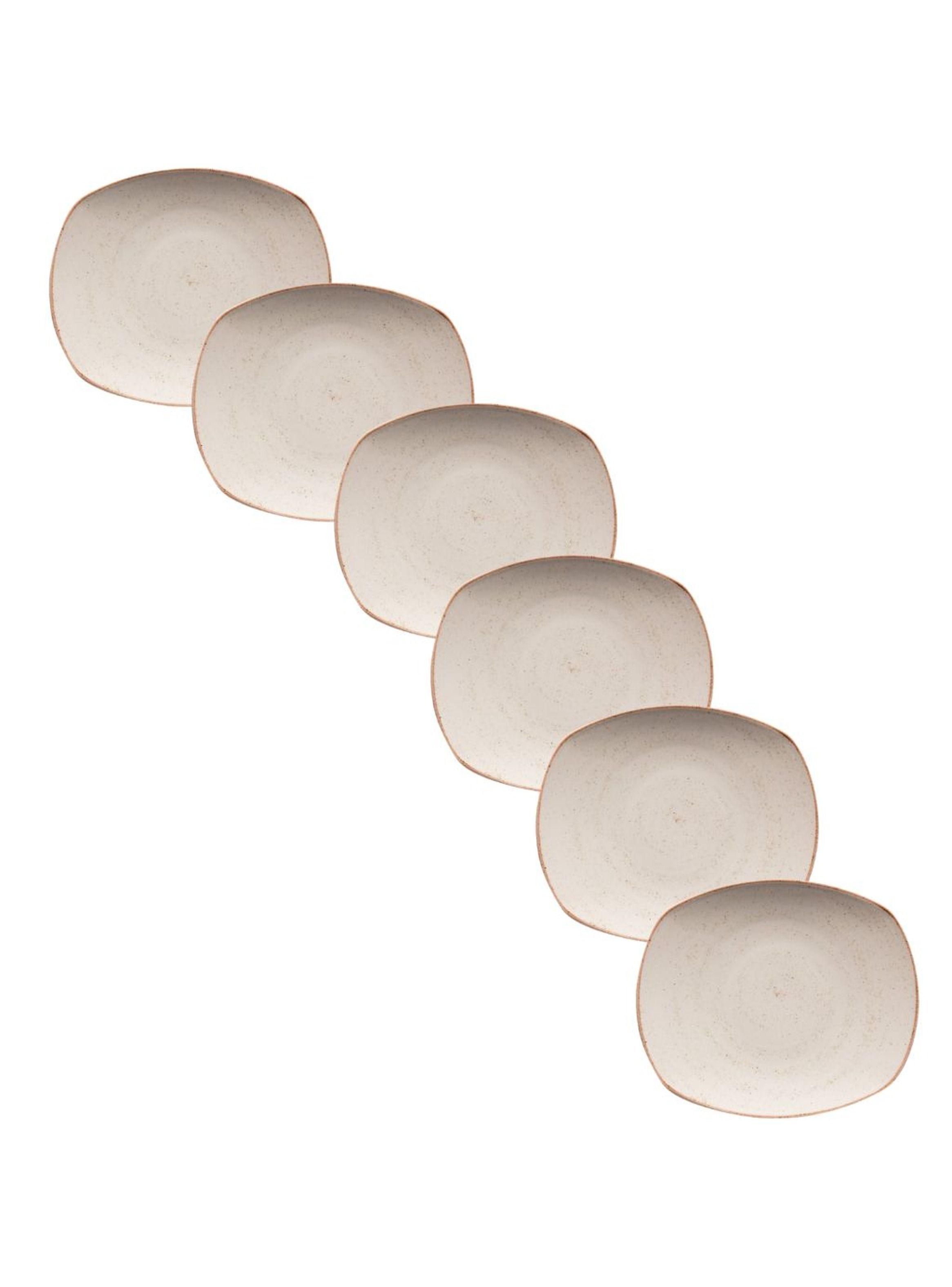 Set de 6 Platos Pando 29,6 Cm Blanco/Beige Artisan-2