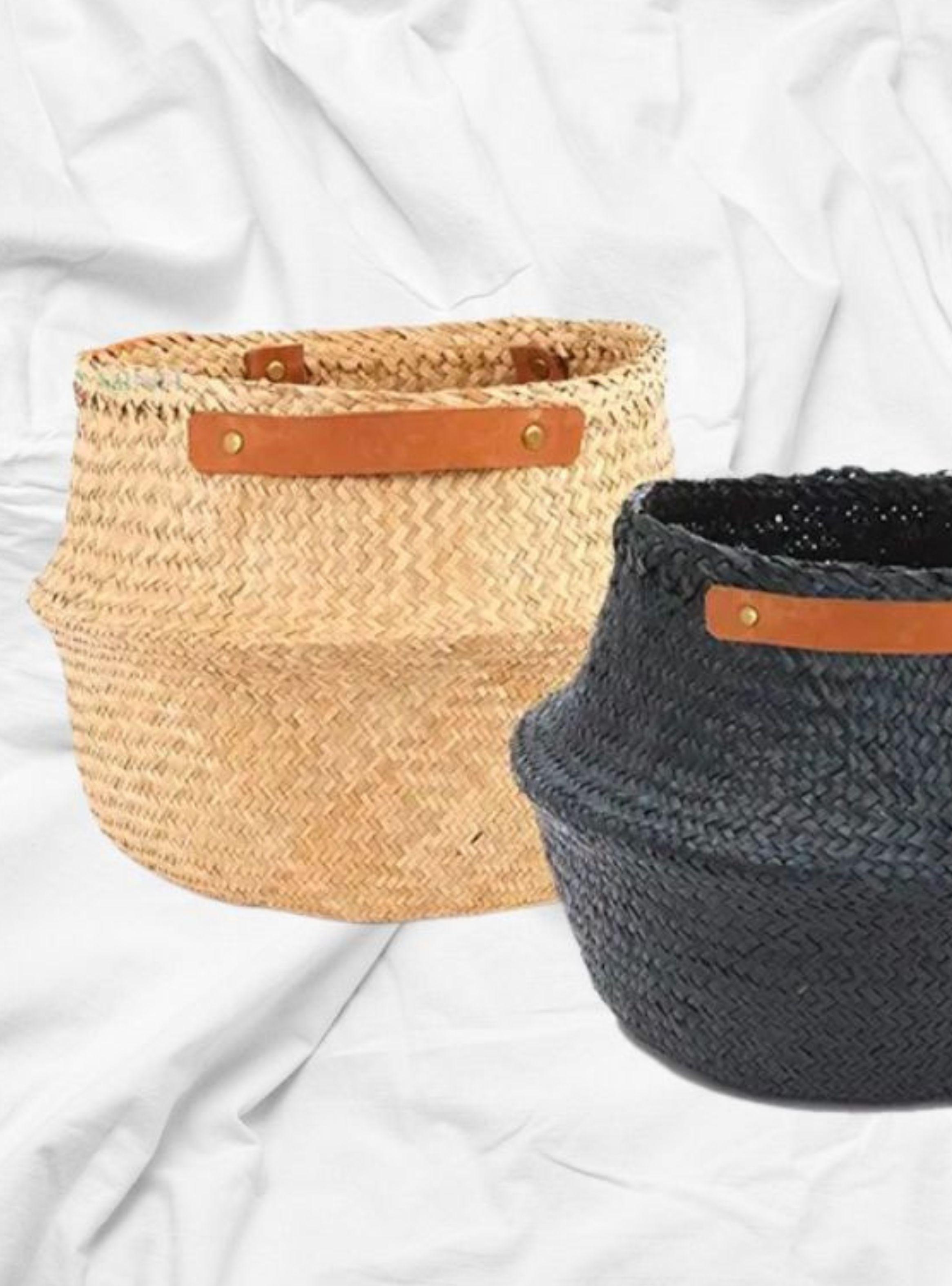Cesta Darla fibra natural 30 cm x 30 cm plegable-2