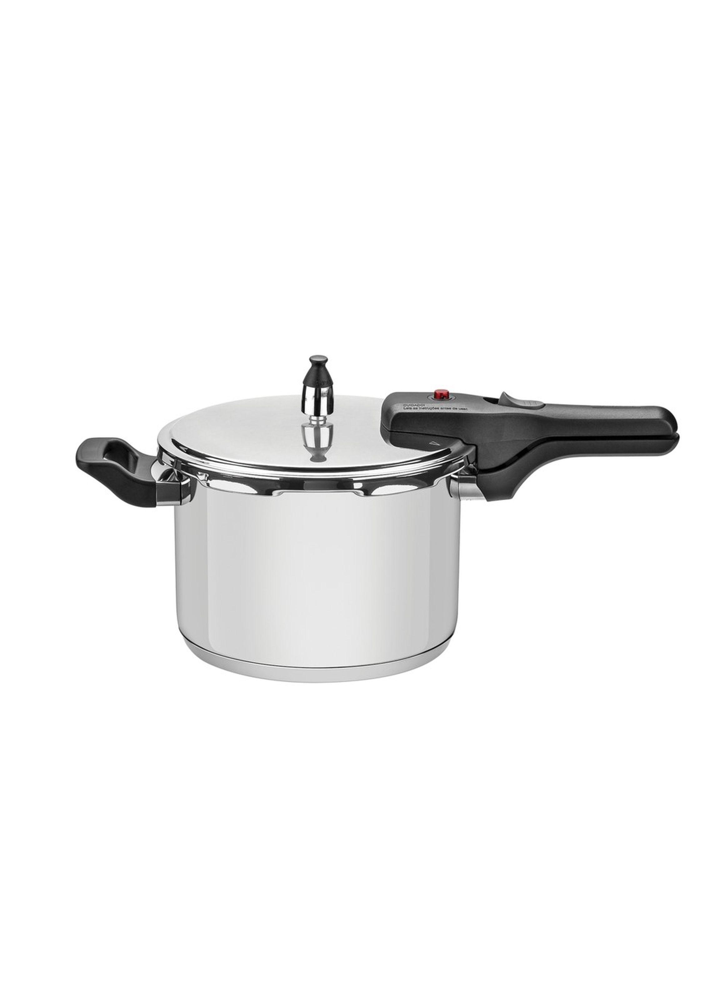 Olla a Presion Tramontina Brava en Acero Inoxidable con Fondo Triple 22 cm 6 L-0