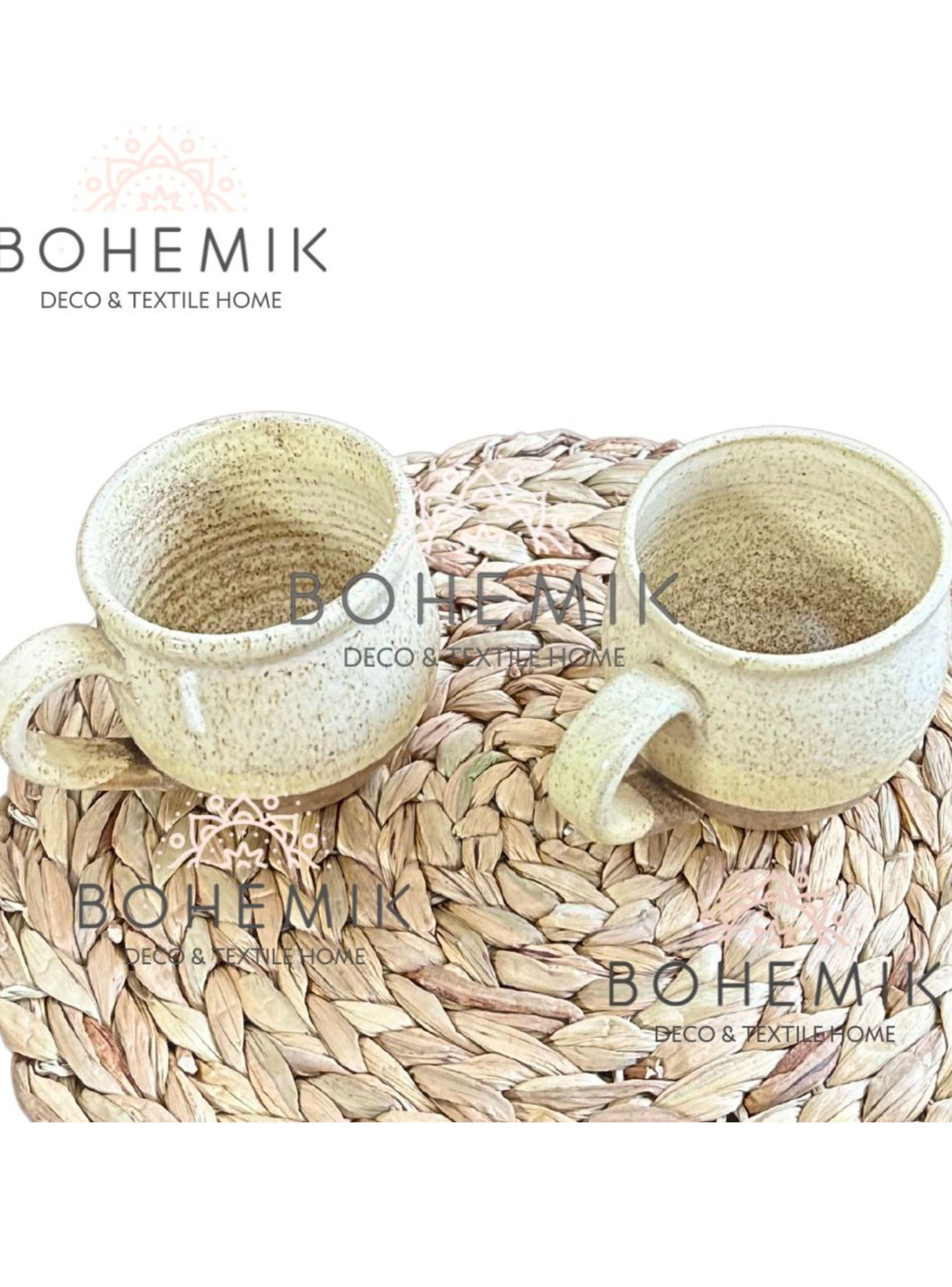 Set 2 Mug color Beige Tierra Ceramica Gres-3
