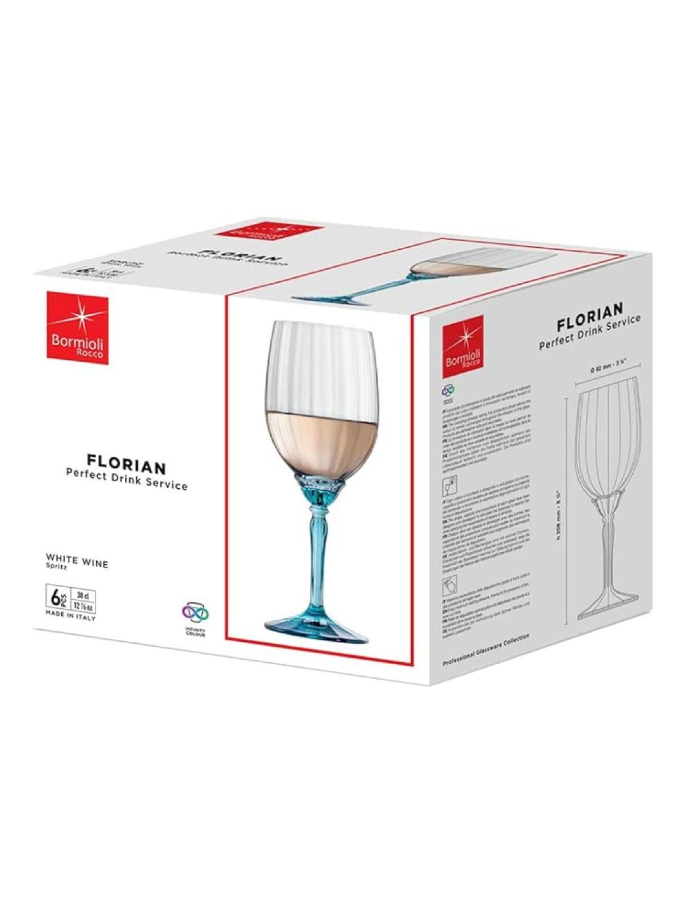 Set de 6 Copas de vino blanco florian azul-5