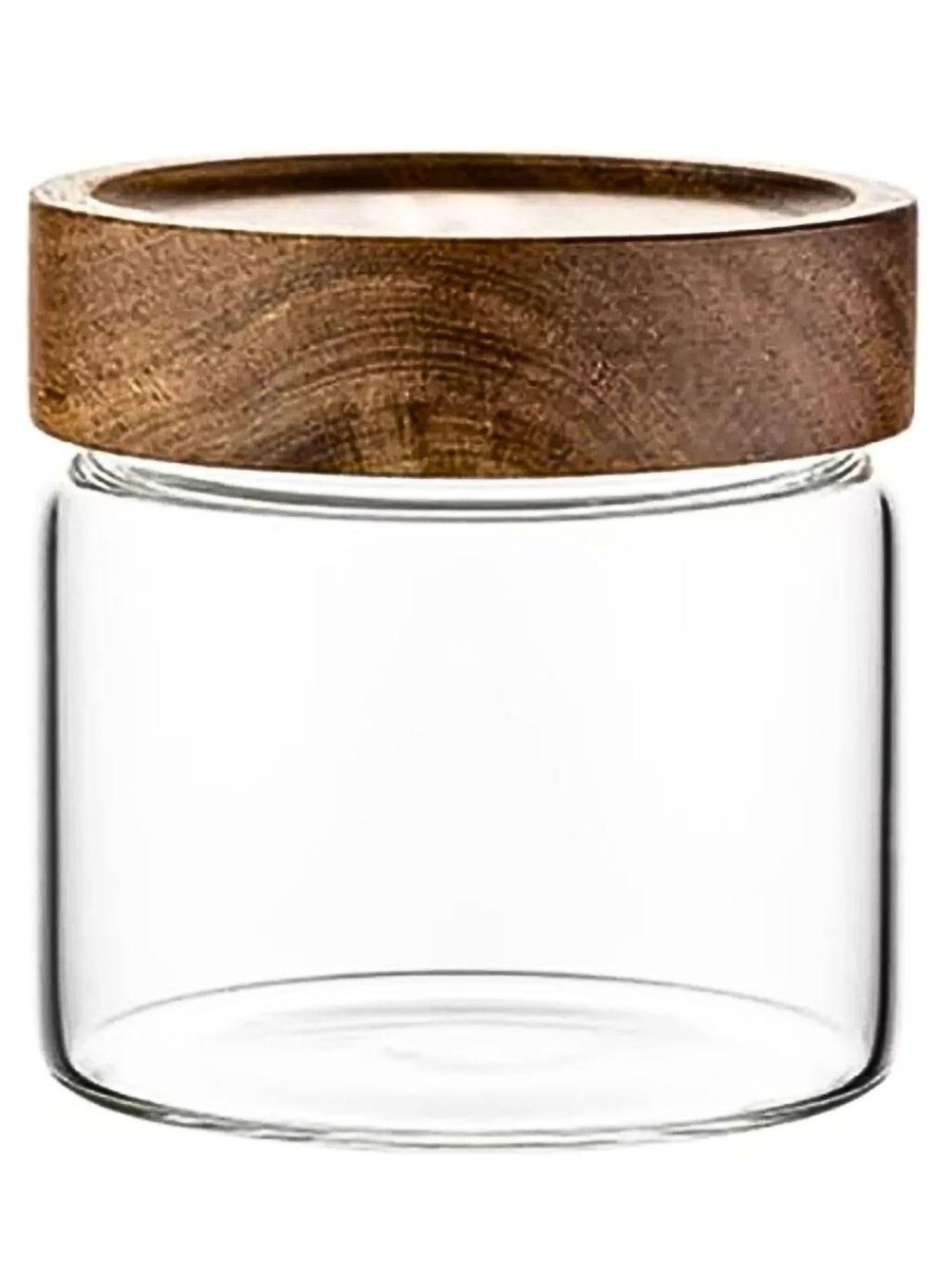 Set de 3 Frascos de Vidrio con tapa de Madera 500 ml-3