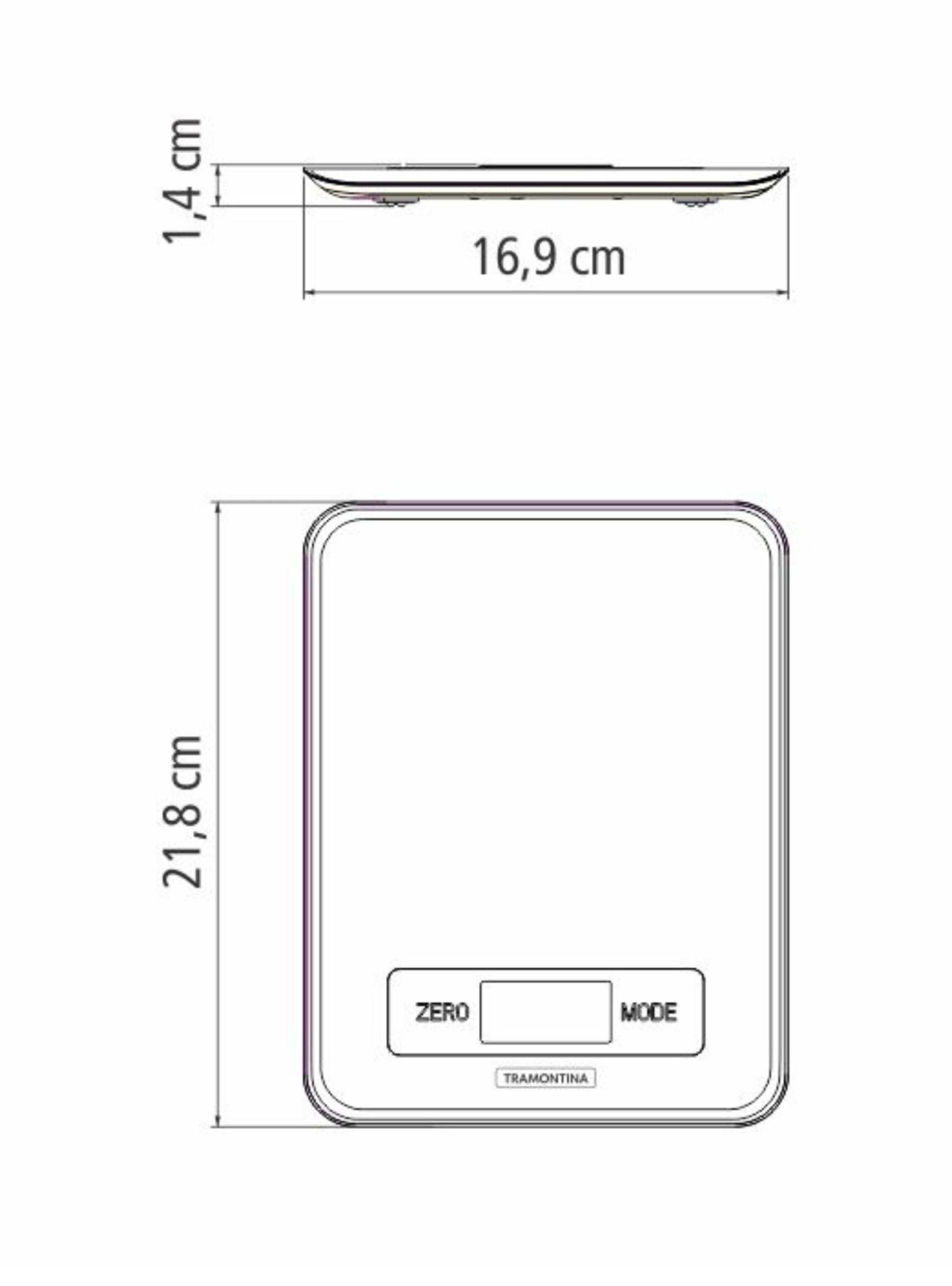 Balanza Digital para Cocina Tramontina Adatto de Acero Inoxidable-5