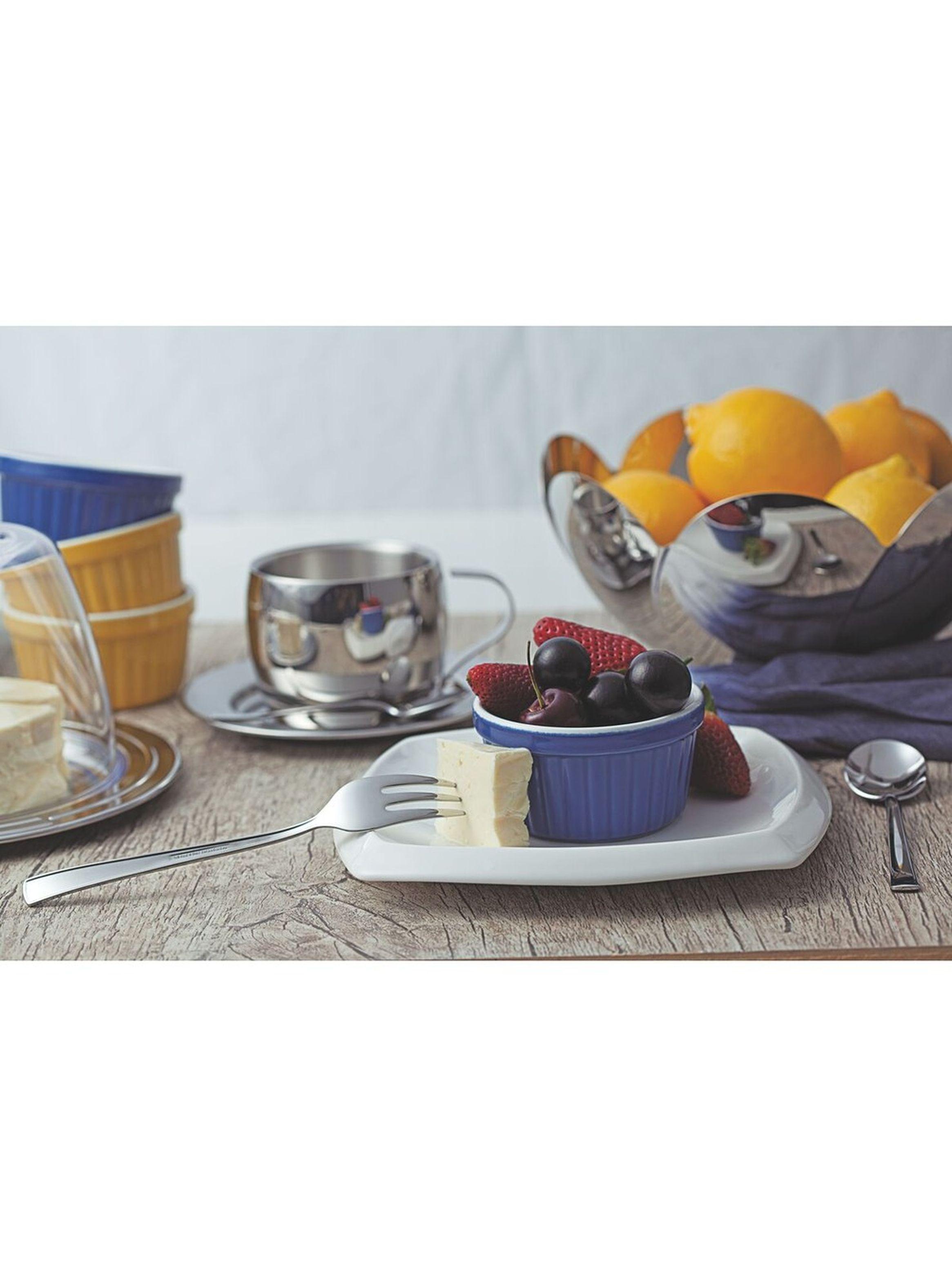 Juego para t y cappuccino Tramontina de acero inoxidable terminaci n brillante con tazas platos y-3