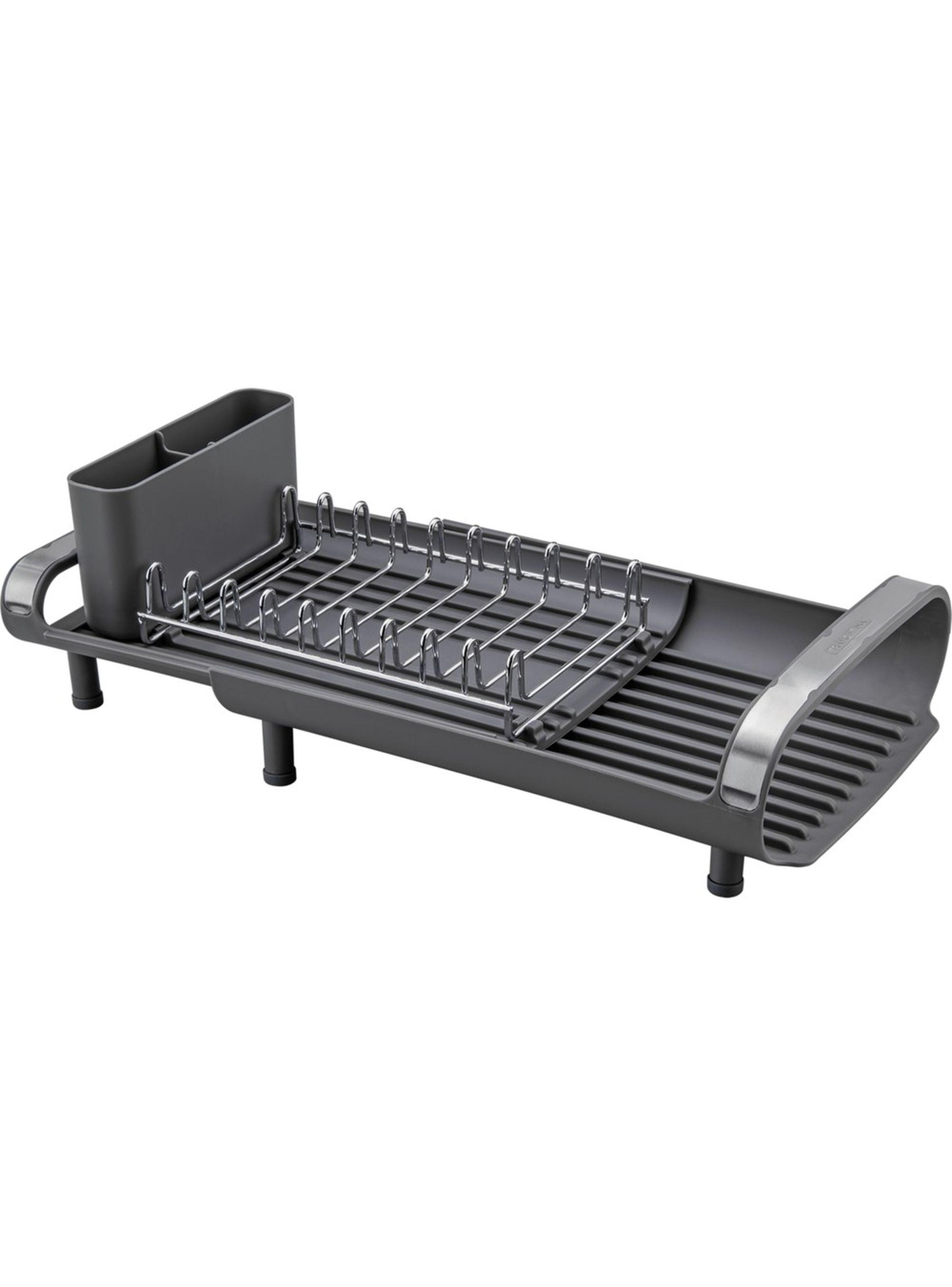 Escurridor de Platos Tramontina con Secador y Portacubiertos Grafito-3