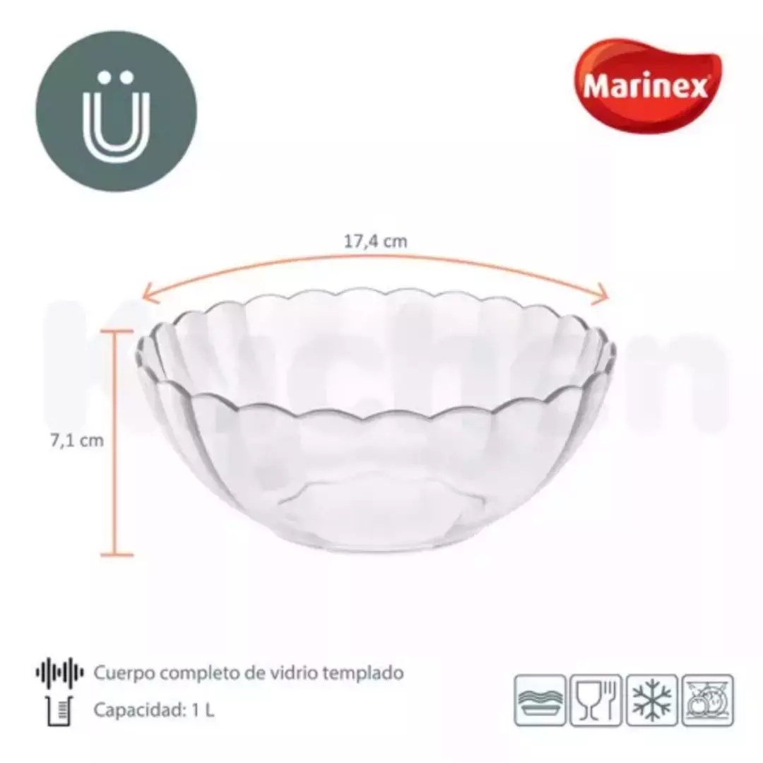 Set de 3 bowls 1 de 3 1 lt 1 de 2 lt 1 de 1 lt-3