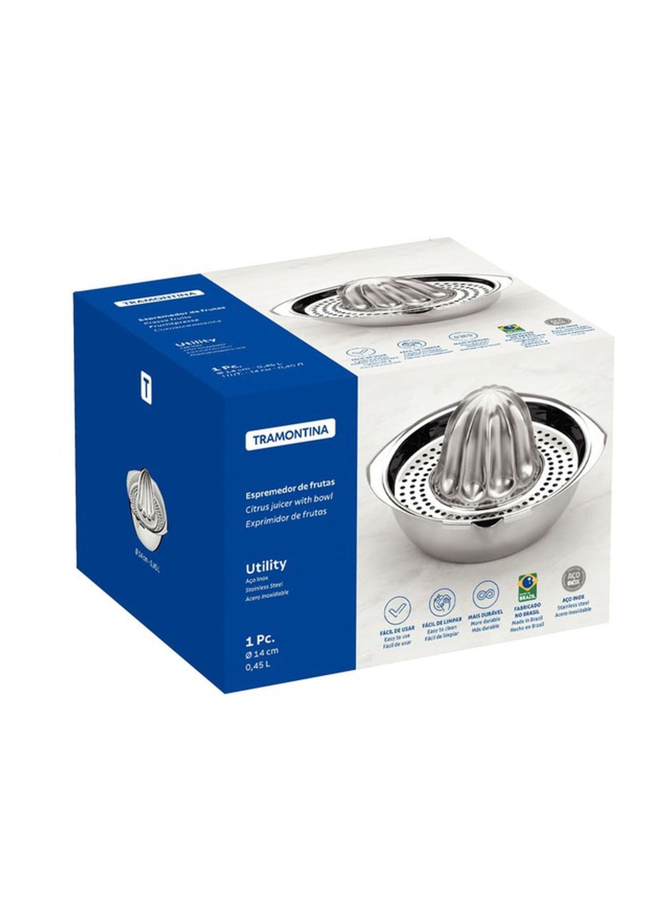 Exprimidor de frutas Tramontina Utility de acero inoxidable-4