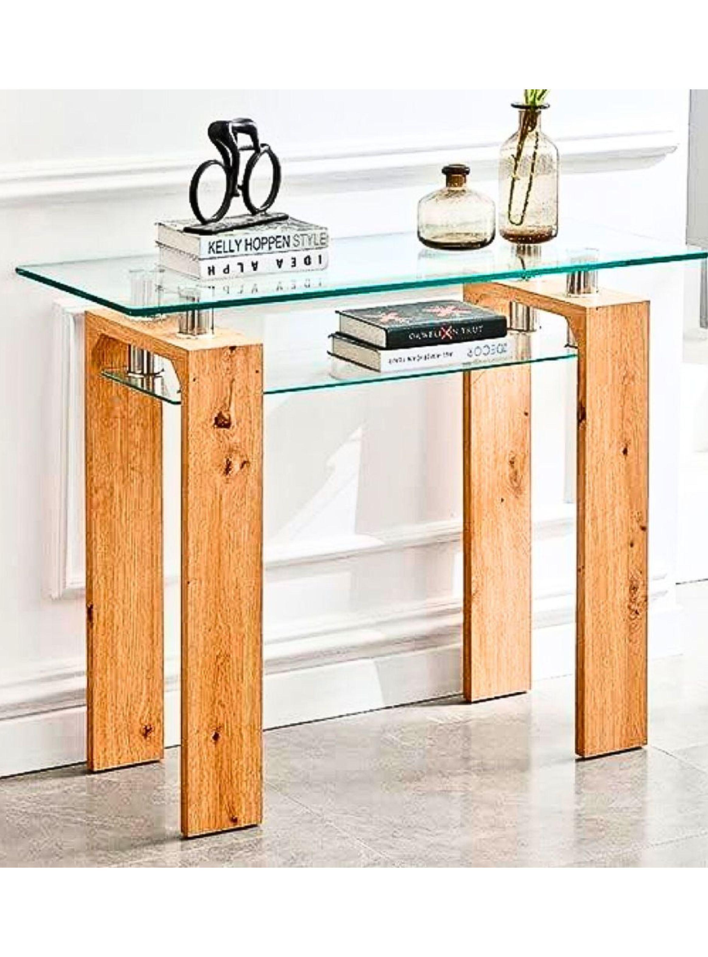 Mesa de Arrimo Rectangular de Vidrio-4