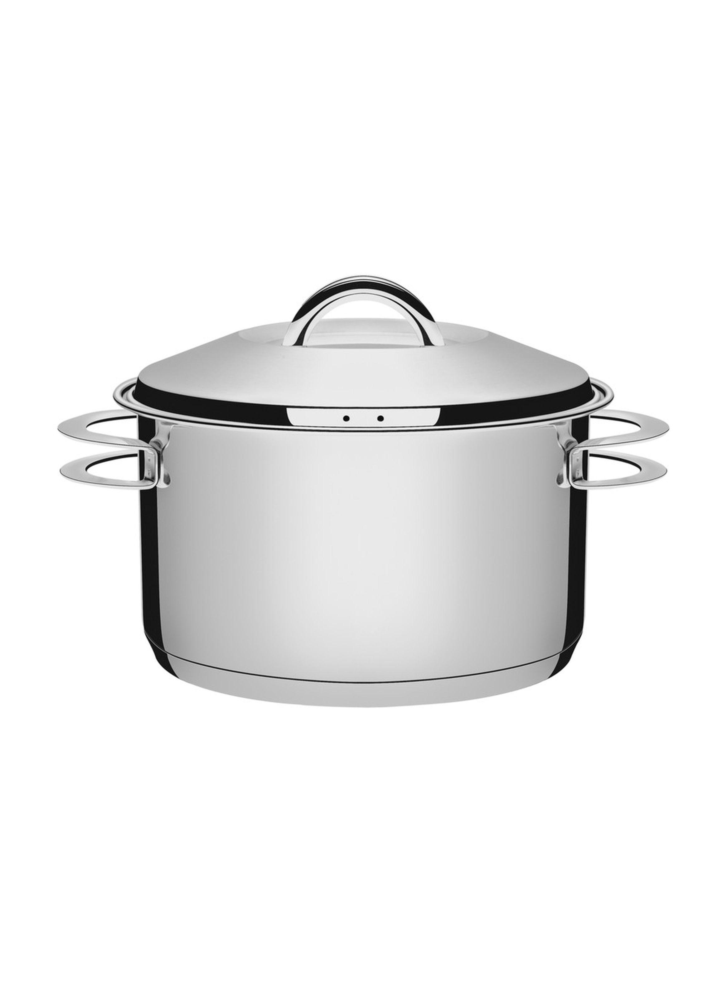 Cacerola Tramontina Solar honda de acero inoxidable fondo triple con tapa y asas 28 cm 8 4 L-3