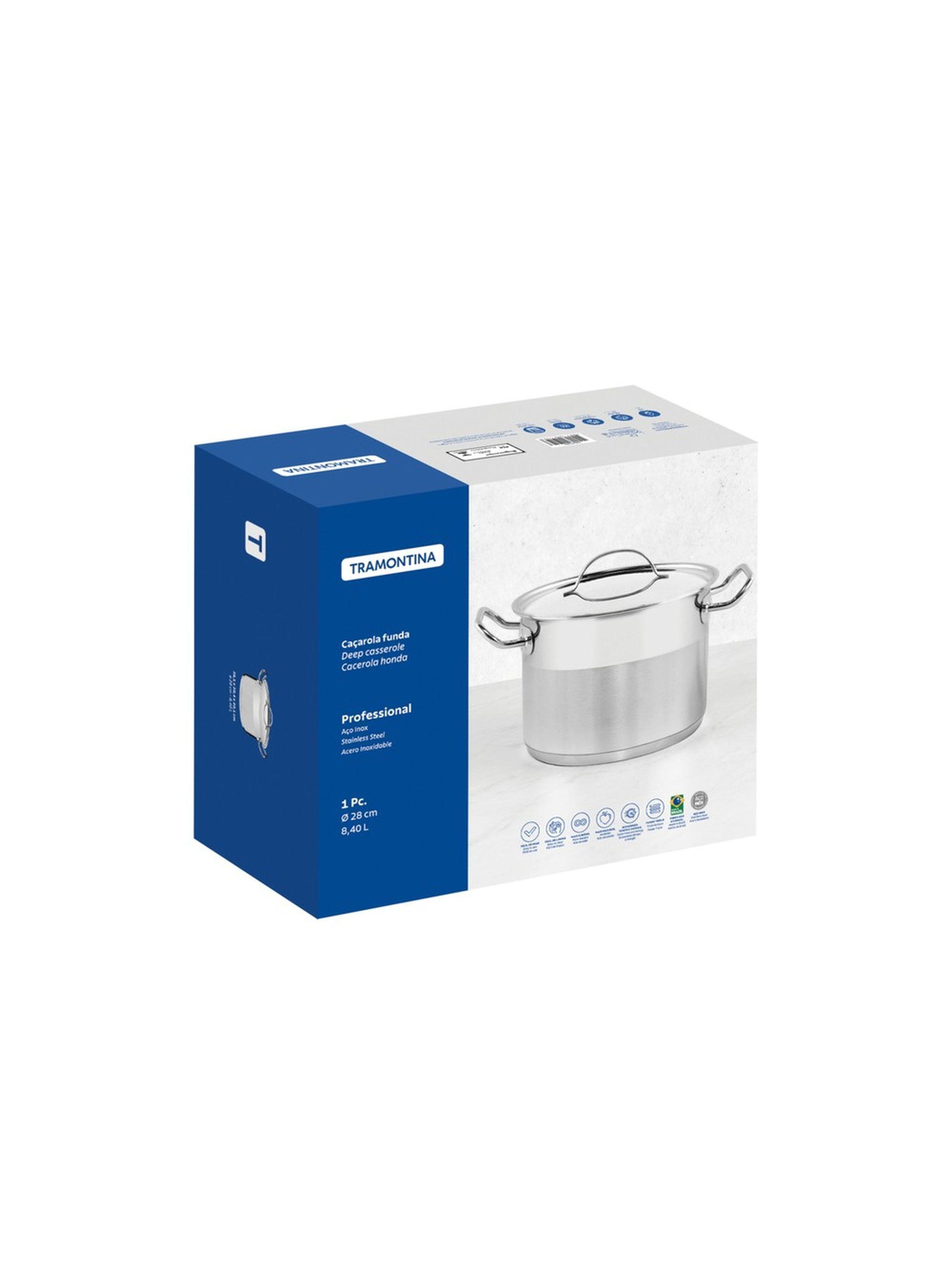 Cacerola de Acero Inox 28 cm 8 4 L Tramontina Profesional-3