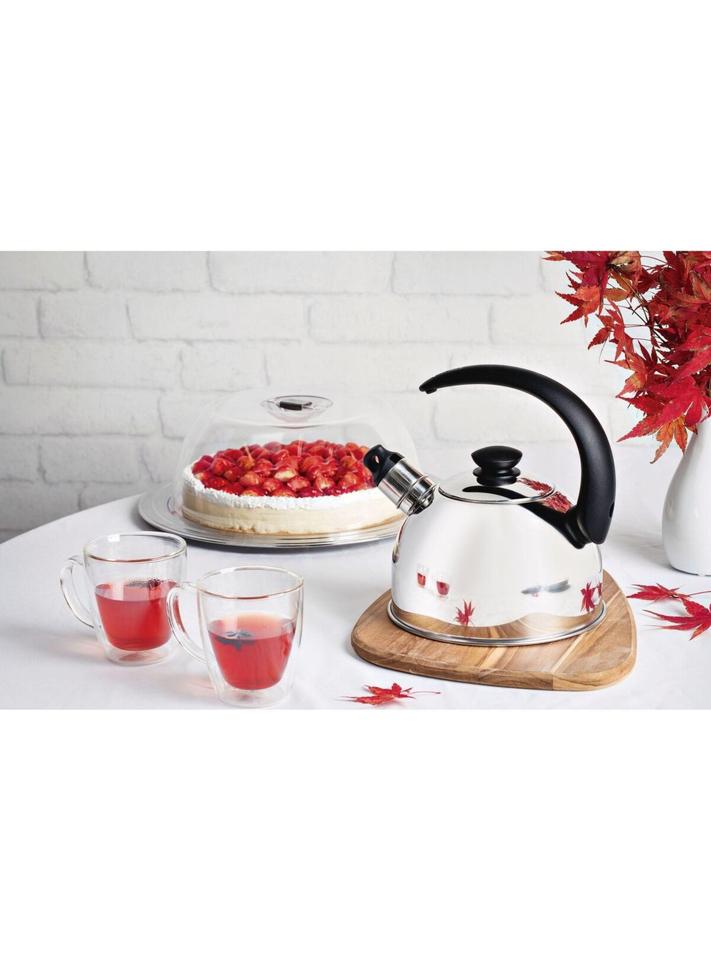 Juego de tazas Tramontina para caf y t vidrio doble con asas 2 piezas-3