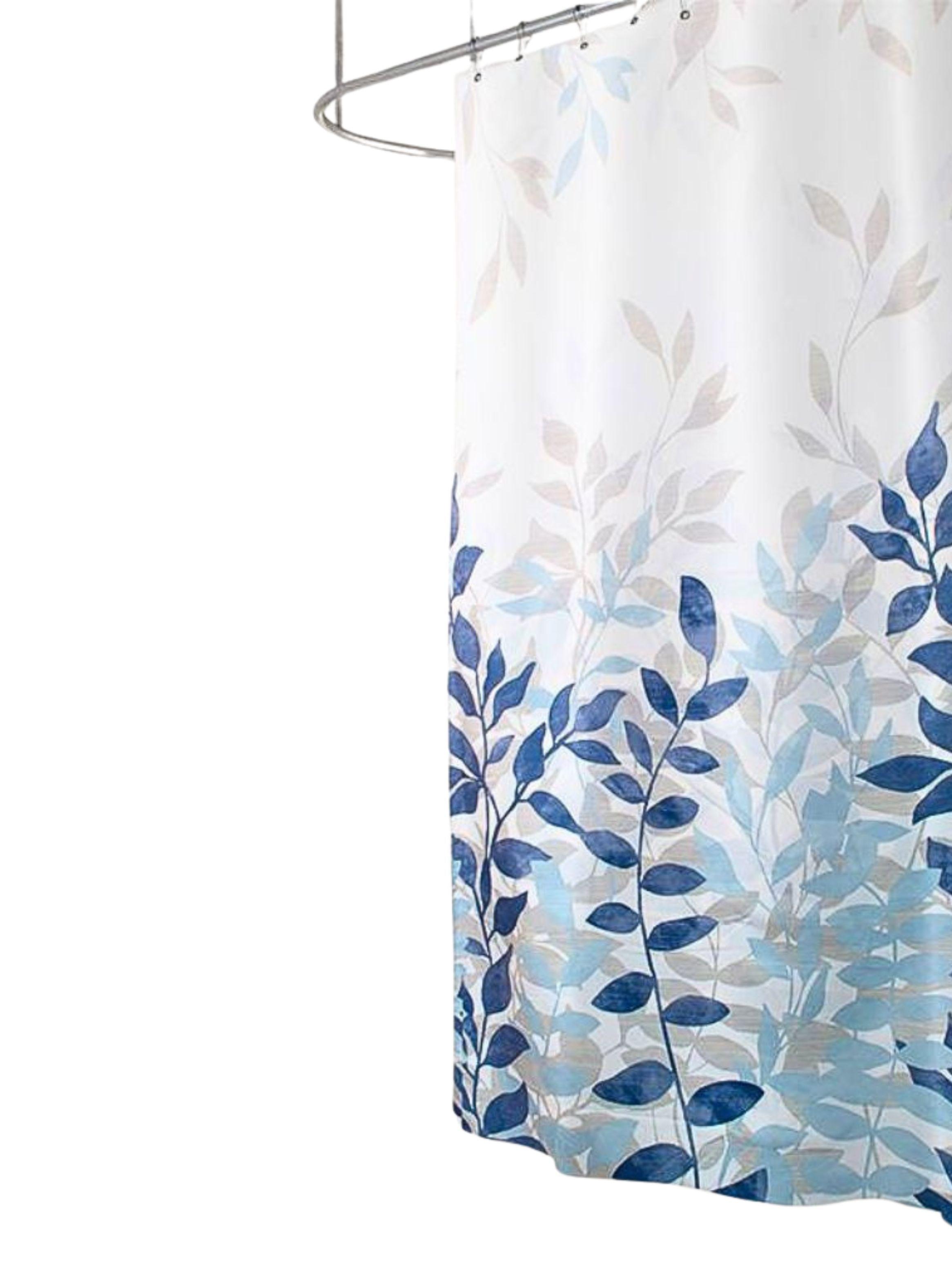 Set de 3 Toallas bordadas Algodon 550 GSM Floral 1 x tamagno y Cortina de Bagno Azzurro-7