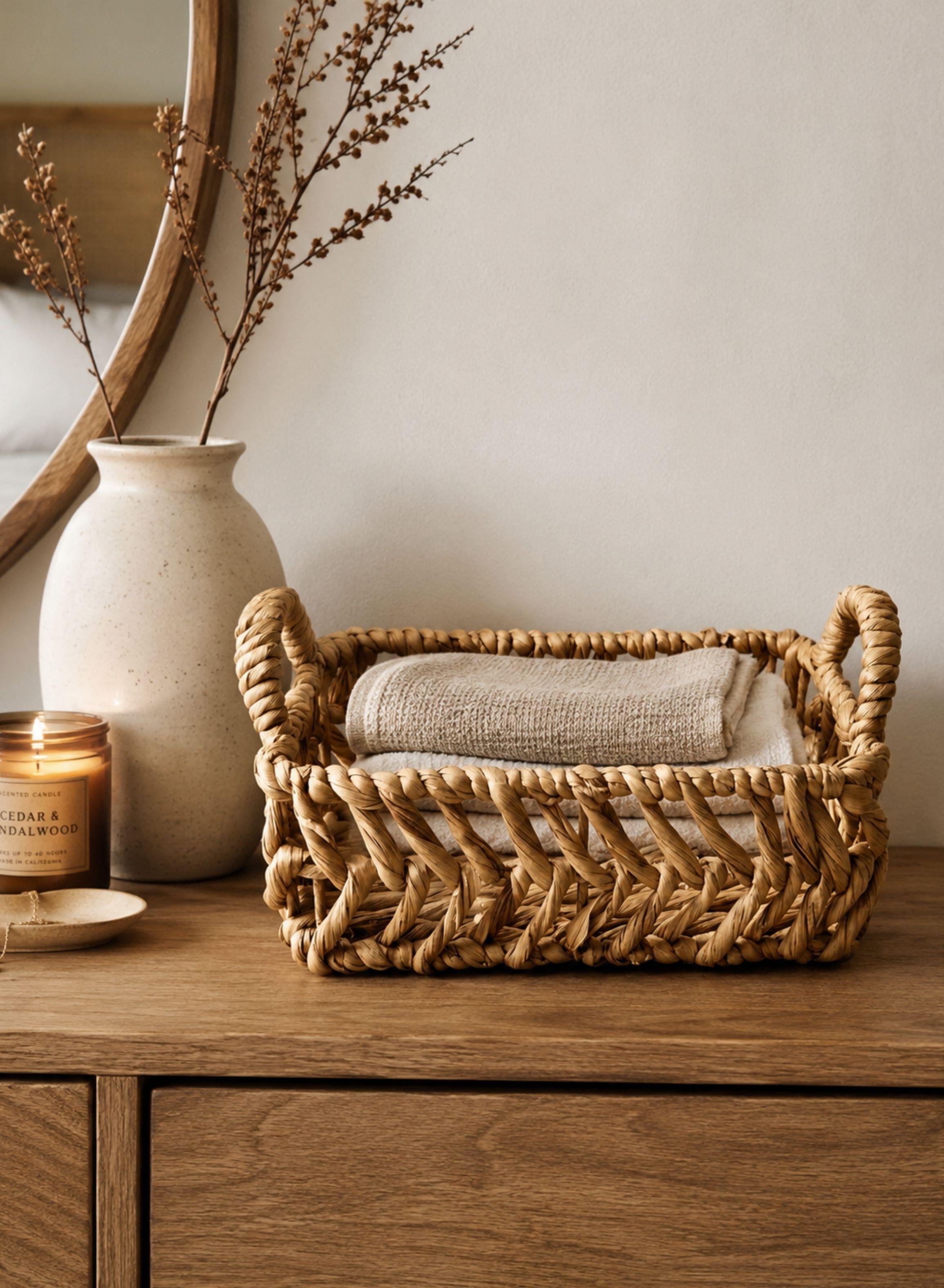 Cesta Organizadora Dalia L de Jacinto de Agua 35 cm x 25 cm x 13 cm-2