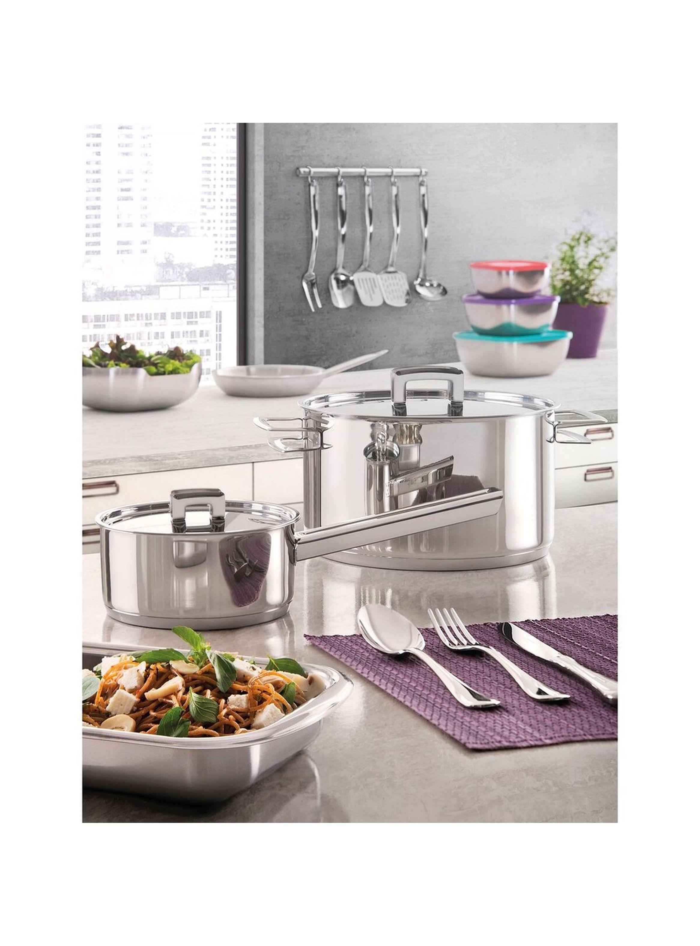 Juego de utensilios Tramontina Extrata de acero inoxidable con soporte de pared 5 piezas-2