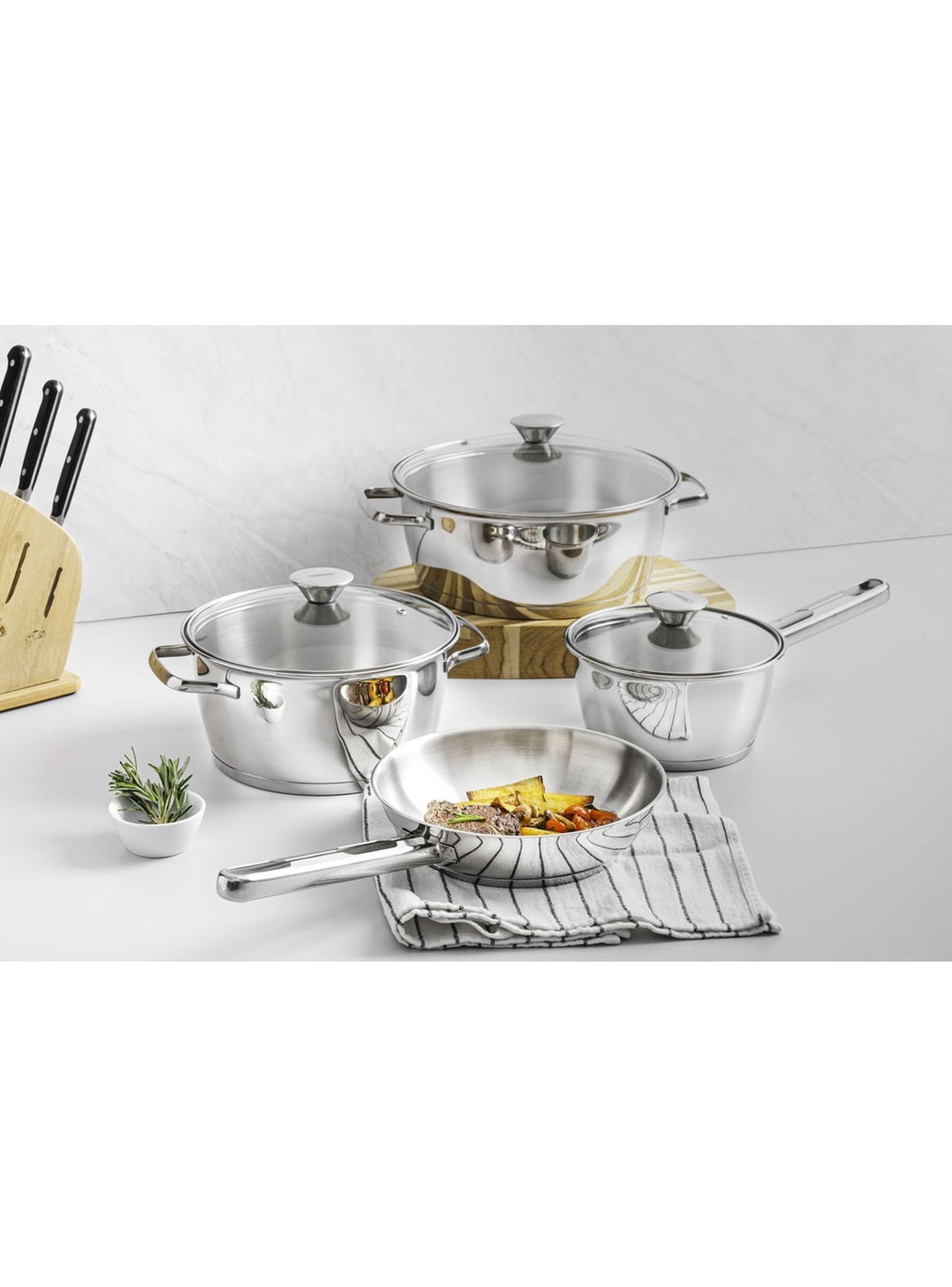 Bateria de Cocina 4 Piezas en Acero 18 /10 Tramontina Allegra-4