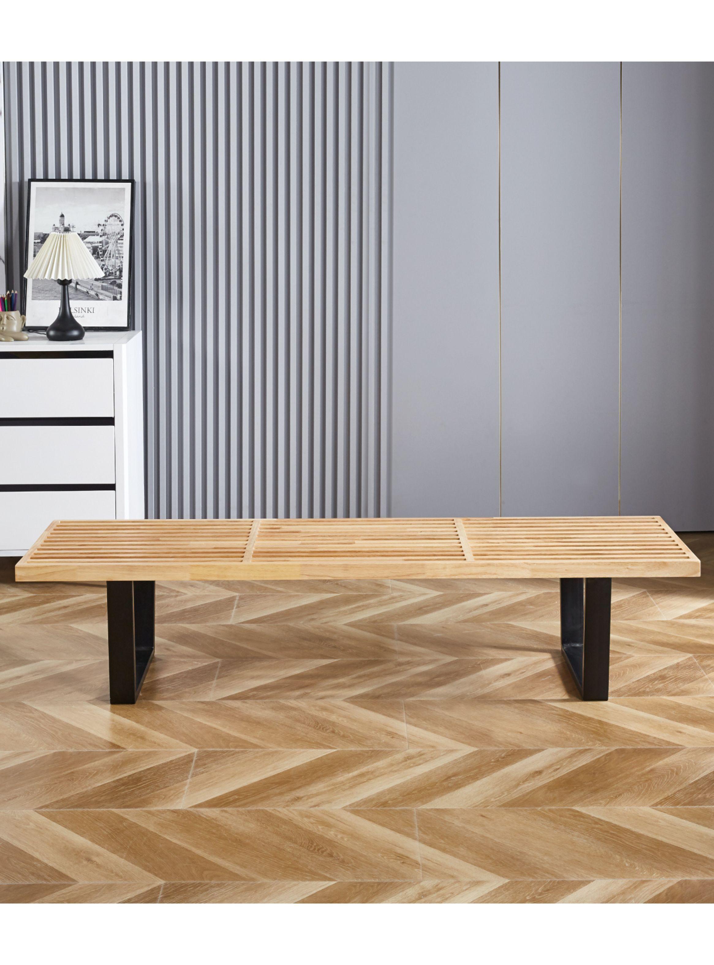 Banqueta de Madera y Metal George Nelson 160cm-4