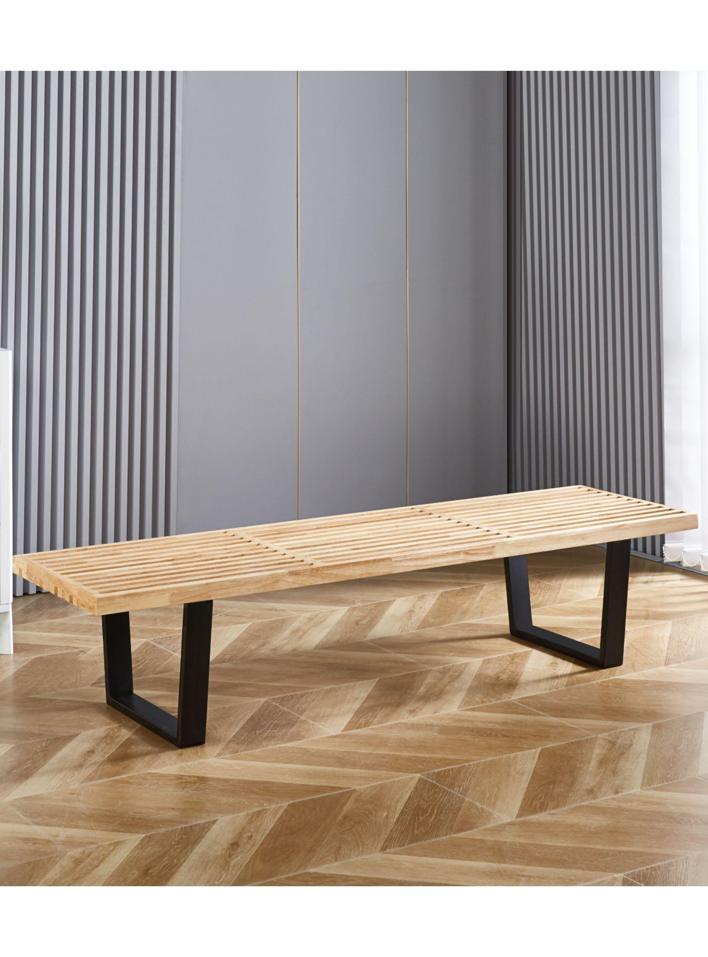 Banqueta de Madera y Metal George Nelson 160cm-5